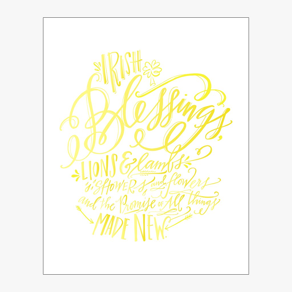 Irish Blessing Download Design in Curry