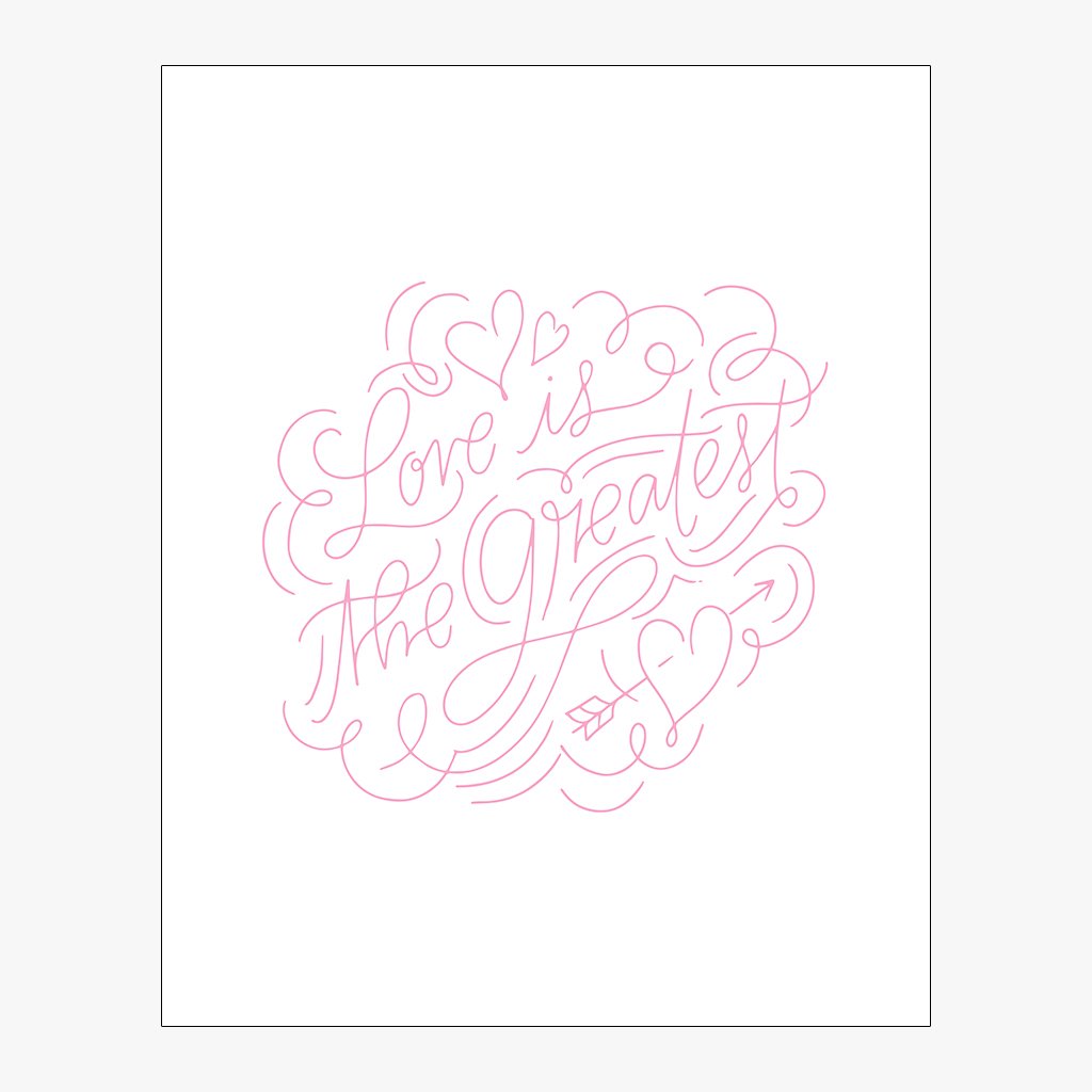 Love Is The Greatest Download in Soft Pink