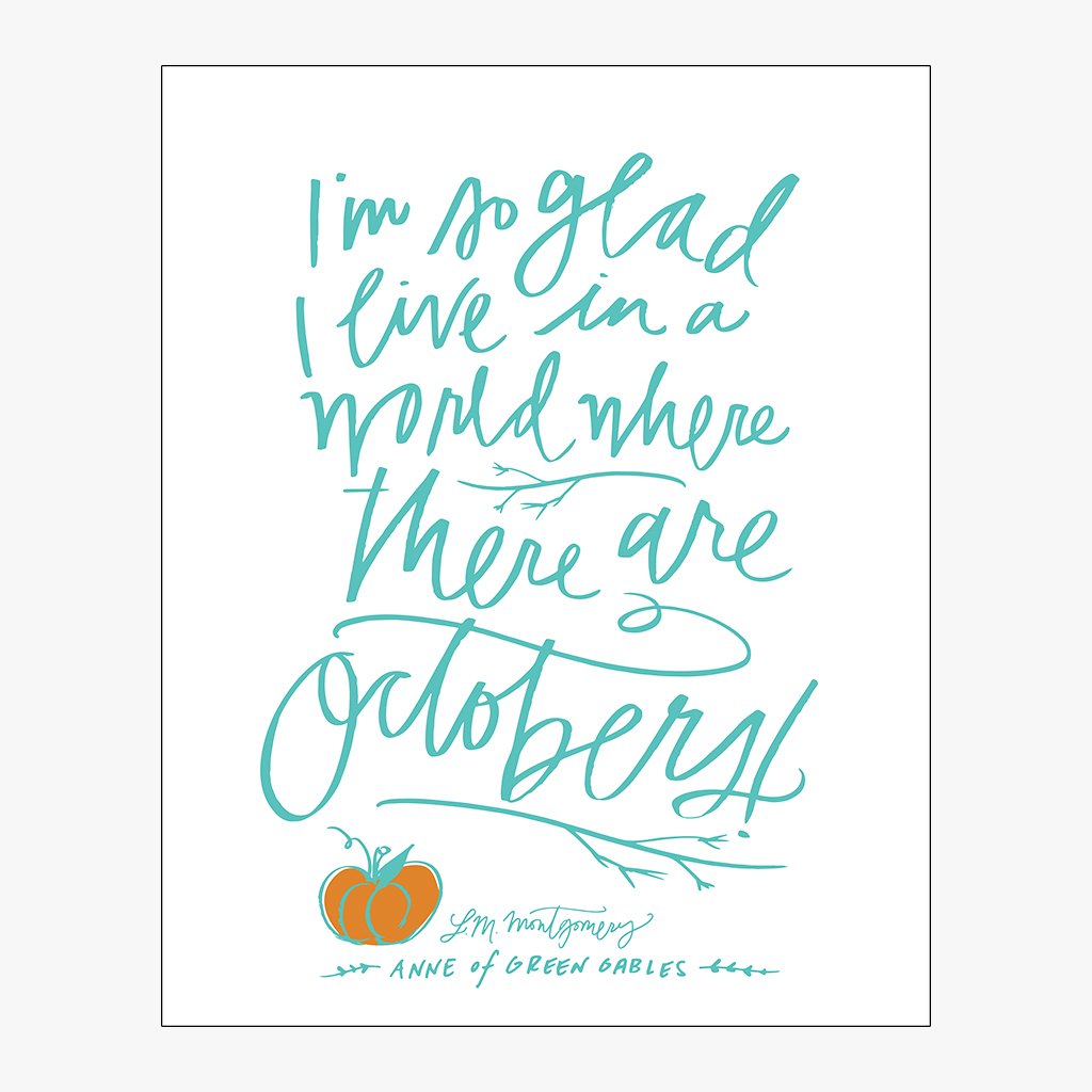 Octobers Download Design in Teal