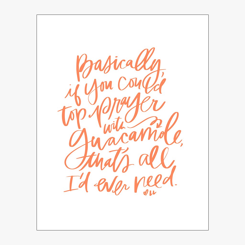 Prayer & Guacamole Design in Bittersweet