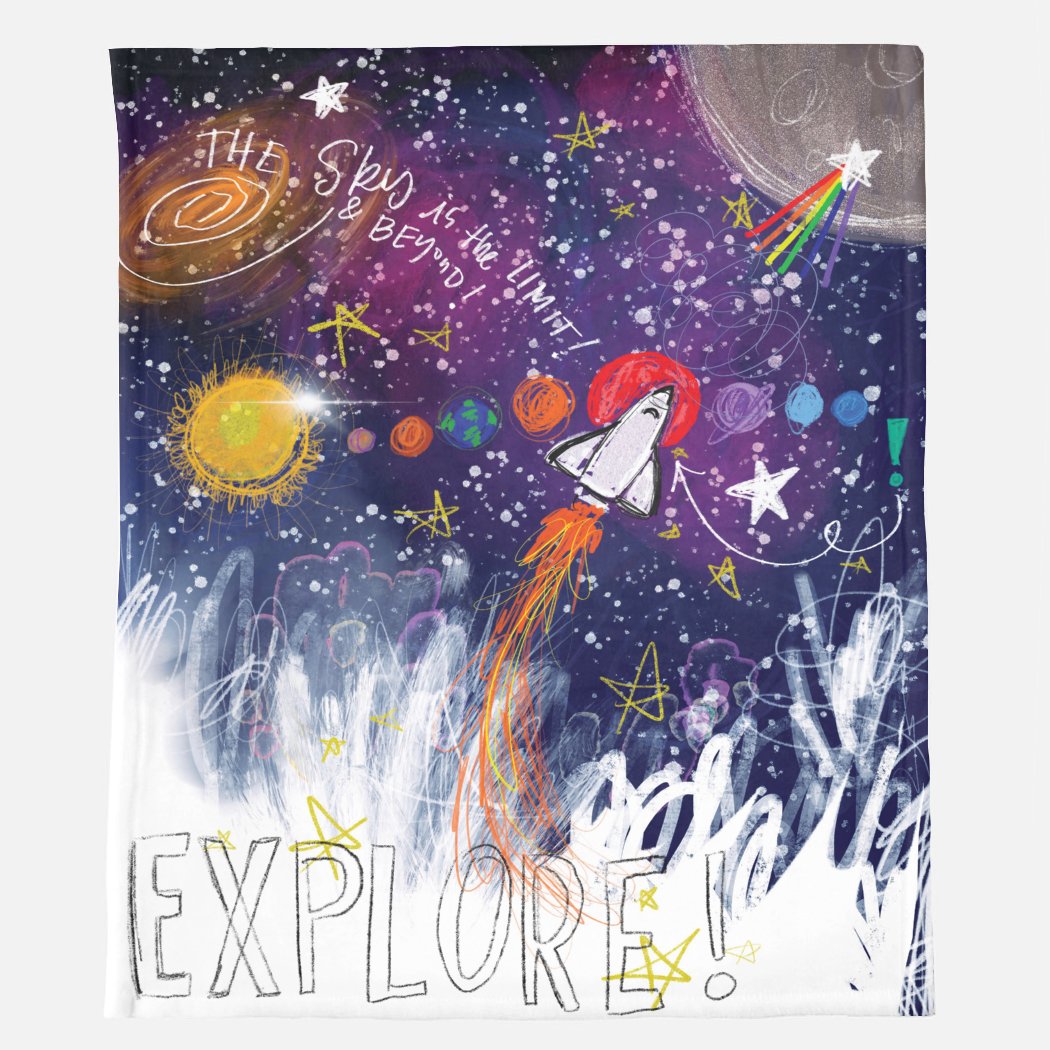 Space Daydream Blanket Design, 50 x 60
