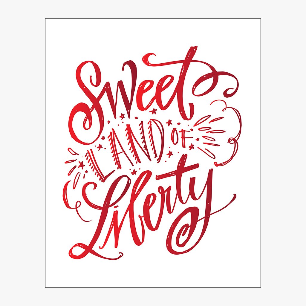 Sweet Liberty Download Design in Red