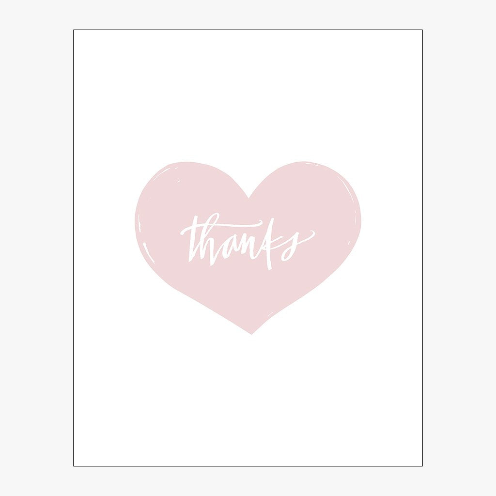 Thanks Heart Download Design in Blush