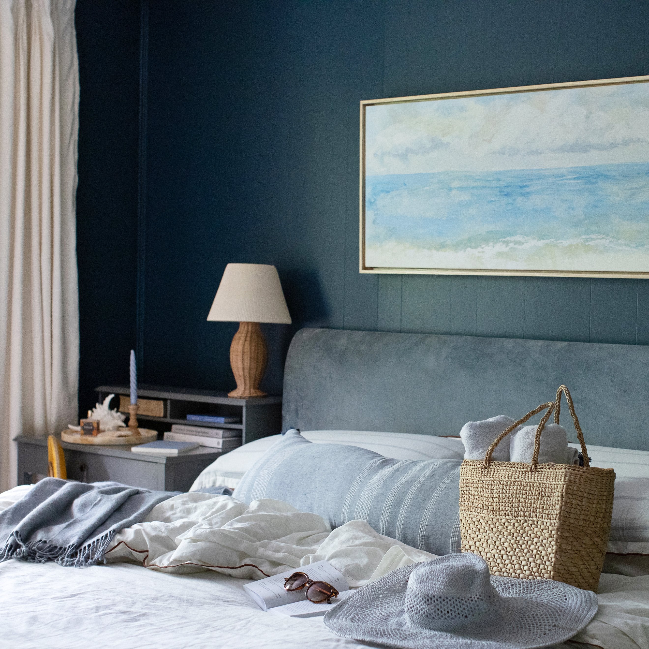 Crystal Tide framed in Gallery Natural, size 60 x 20