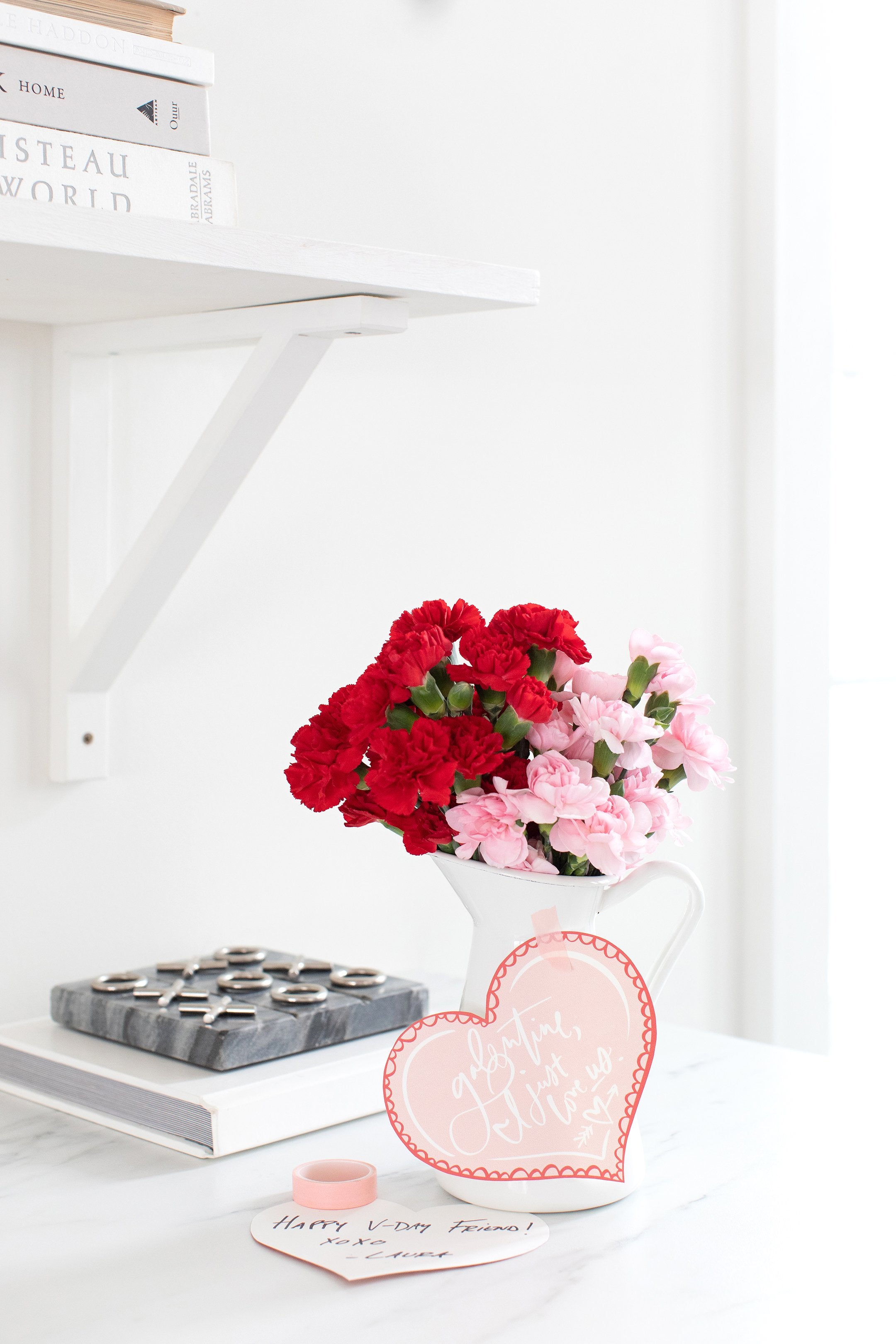 Galentine Card Download Design in Light Pink