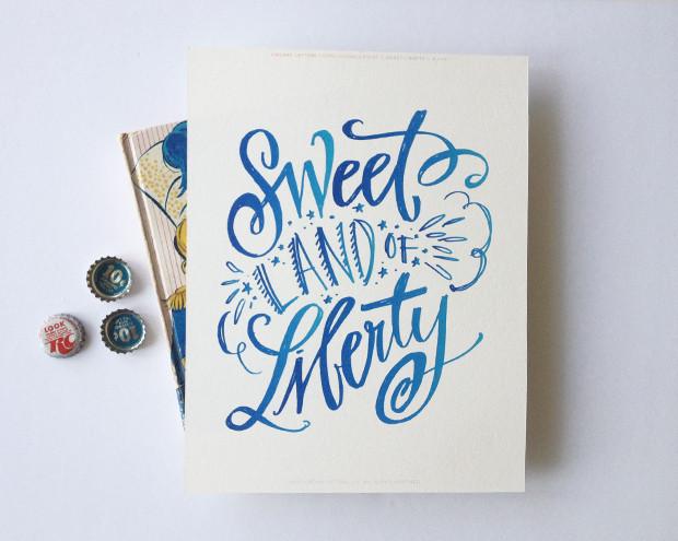 Sweet Liberty Download Print in Blue