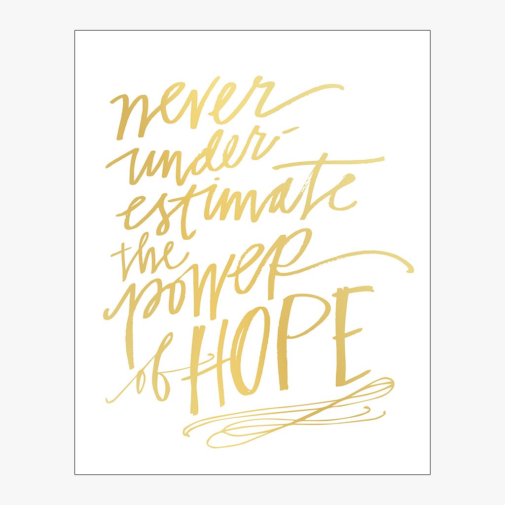 Power Of Hope Download Design in Faux Gold