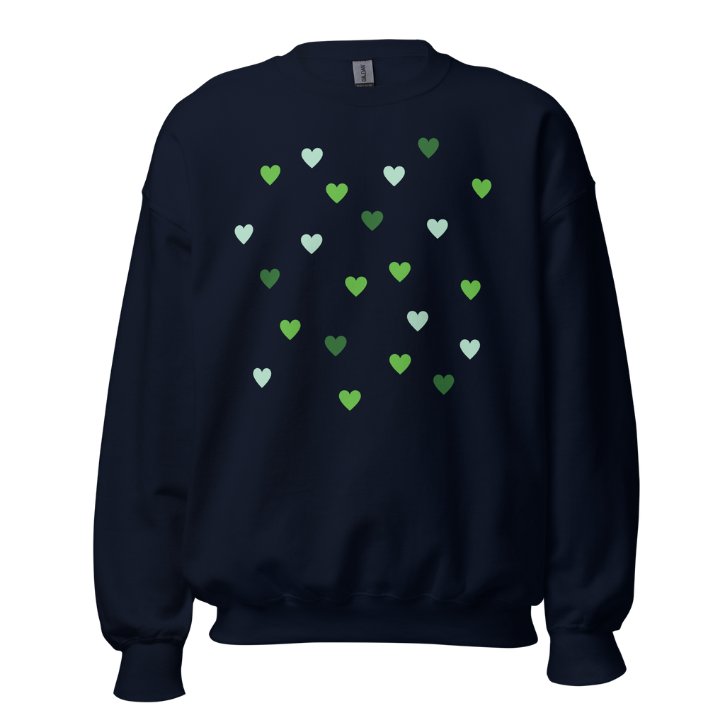 mini hearts (green 💚) (crewneck)