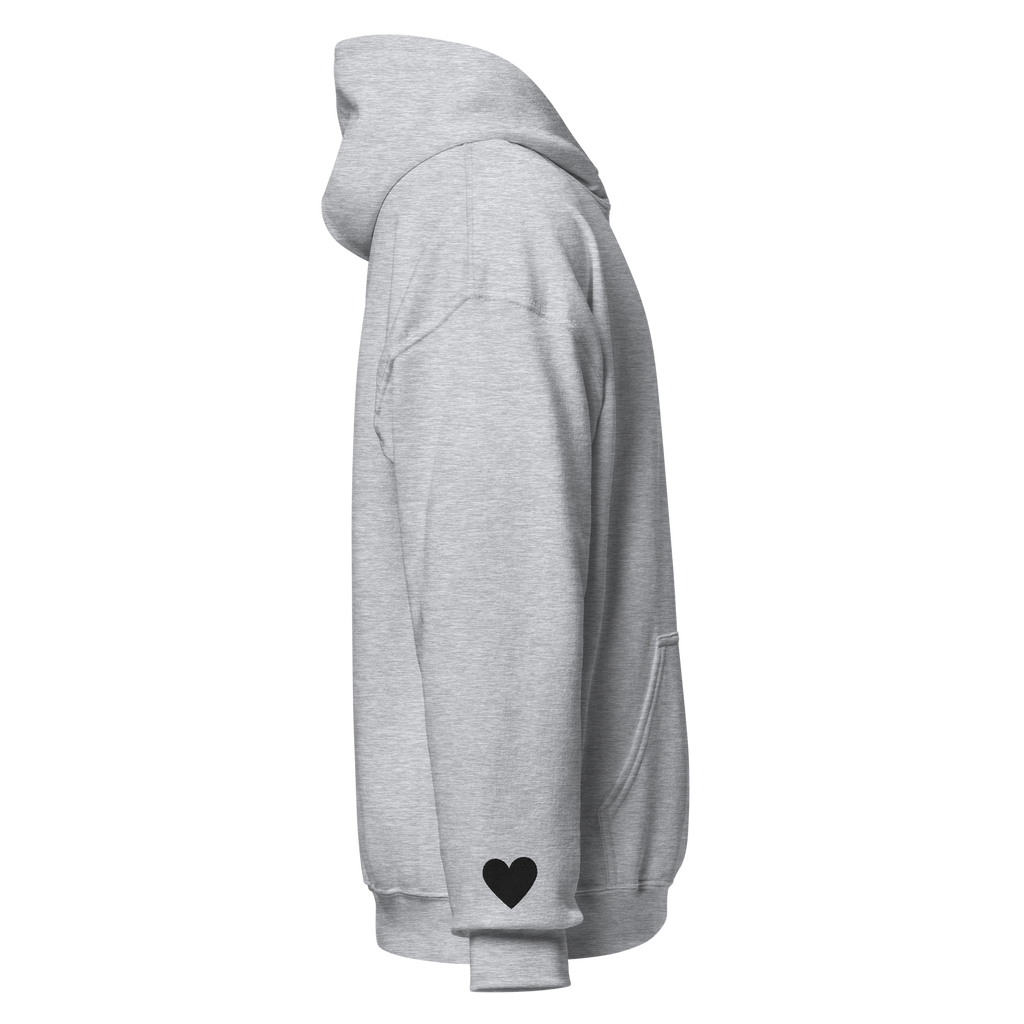 heart on my sleeve hoodie (black ♥)