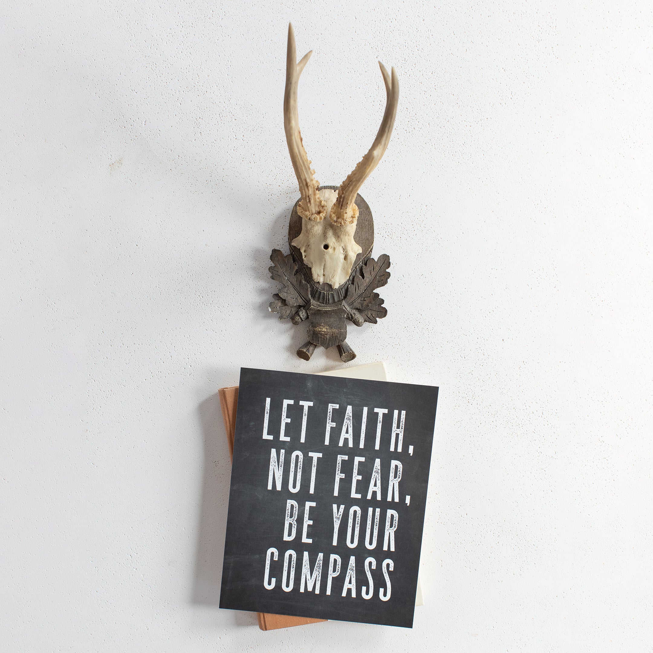 Let Faith Not Fear Be Your Compass | Alabaster | Canvas