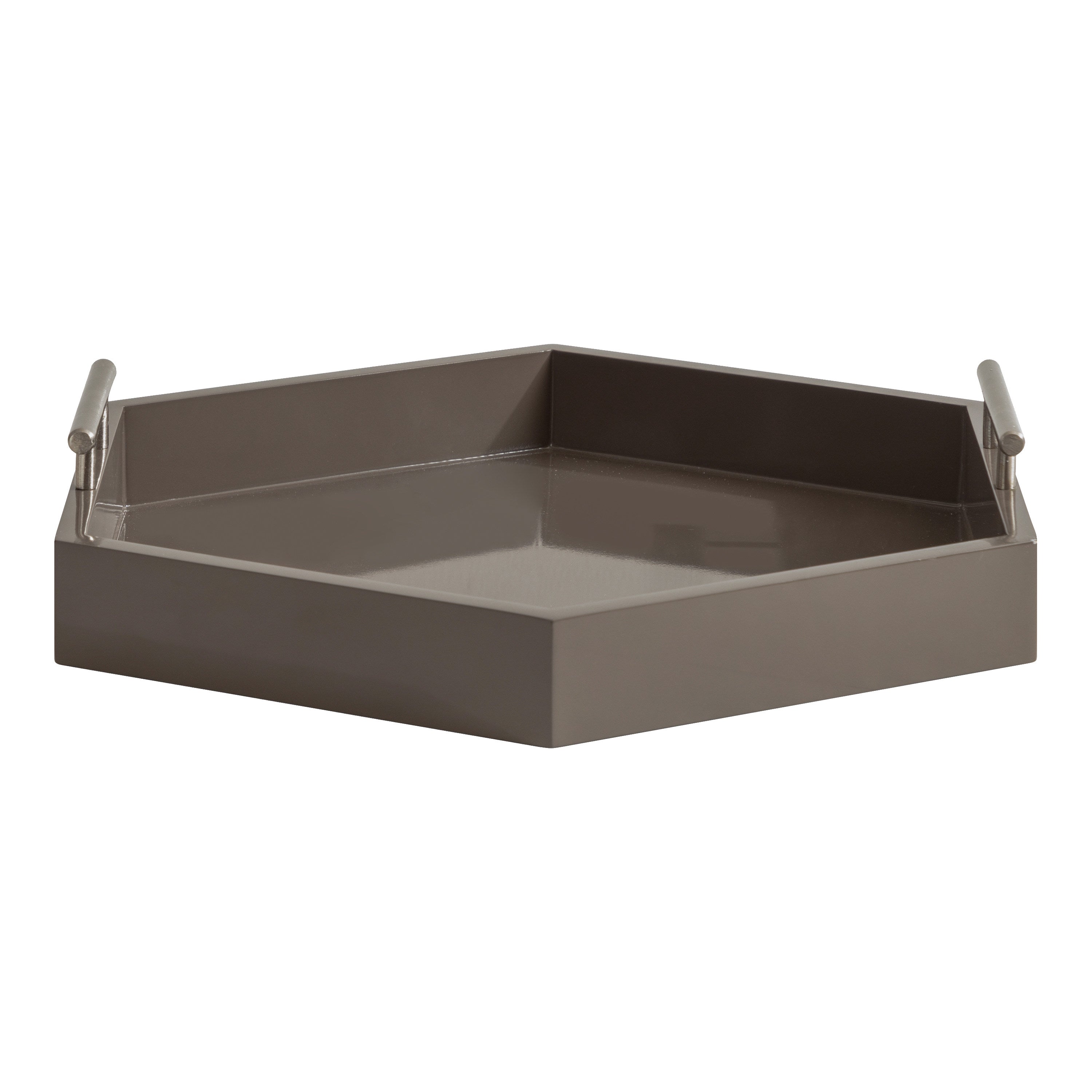 Lipton Hexagon Decorative Tray with Metal Handles