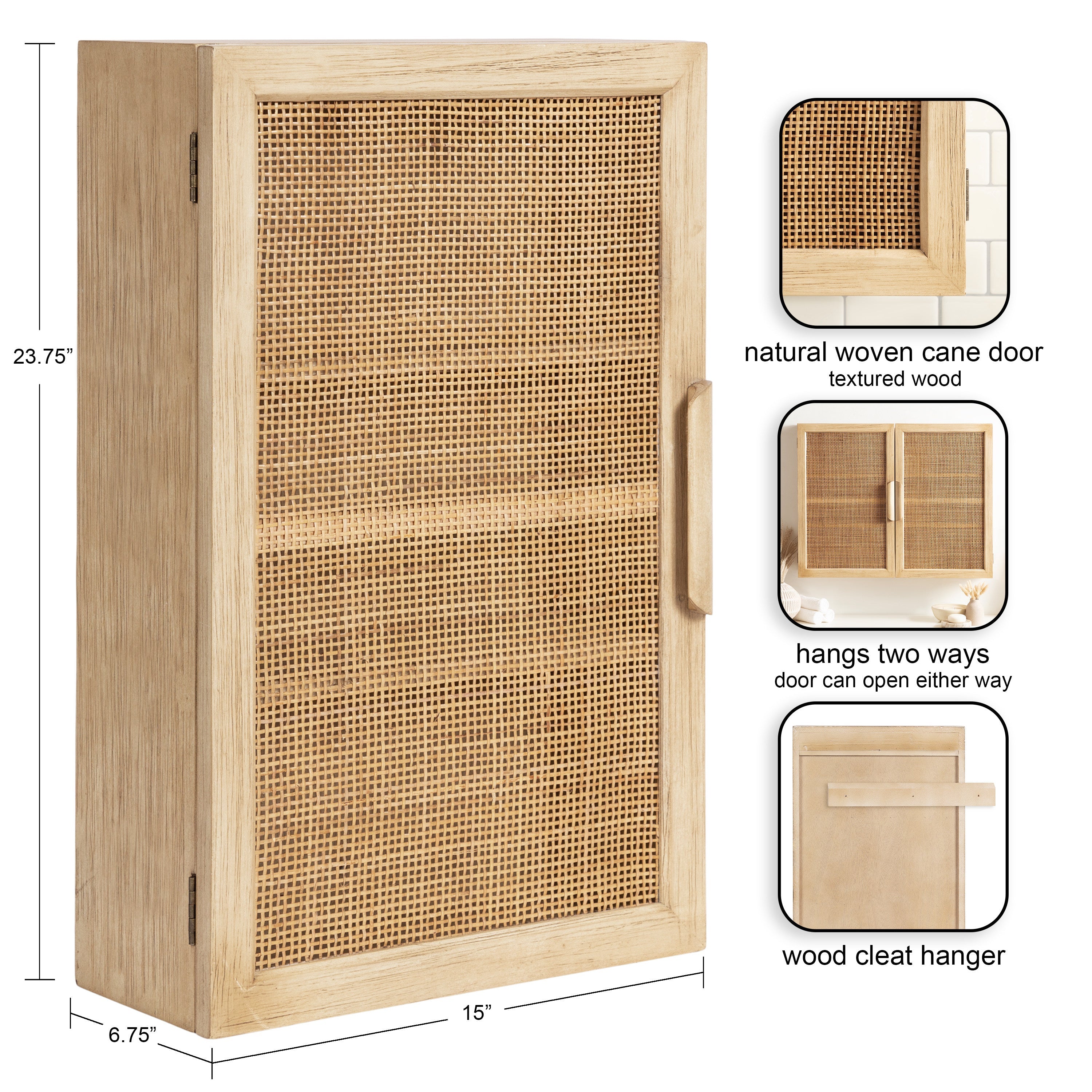 Ori Rattan Wall Cabinet