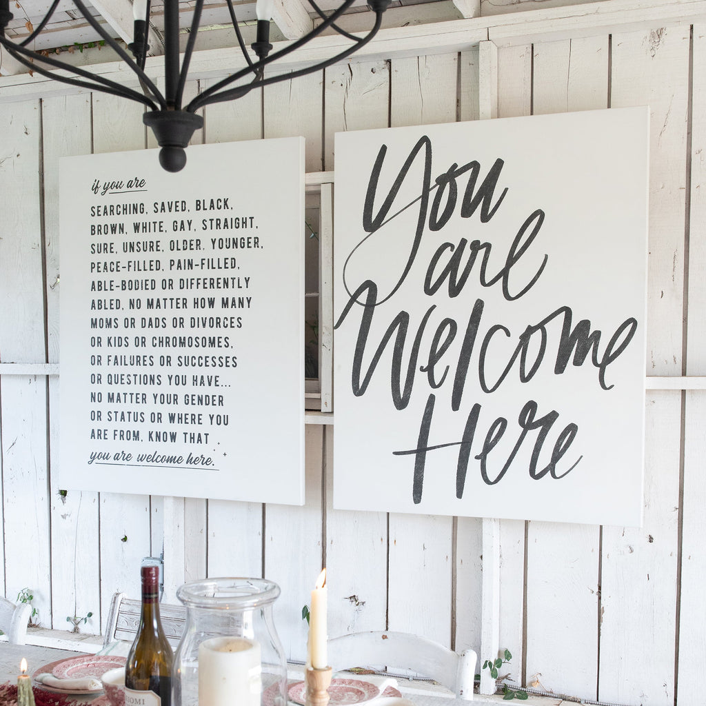 welcome here manifesto canvas