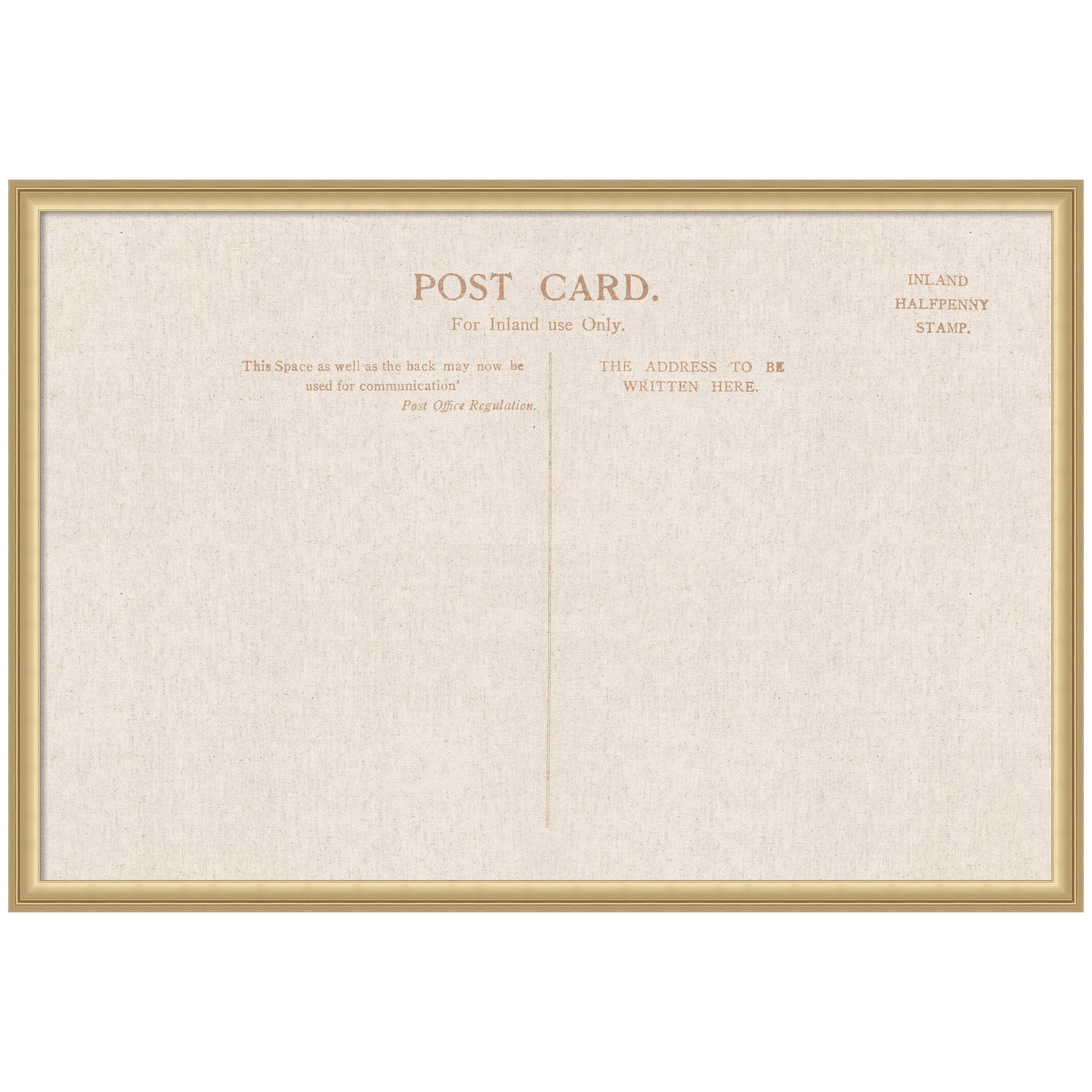 Framed Fabric Pinboard Linen Vintage Post Card Wall Organization