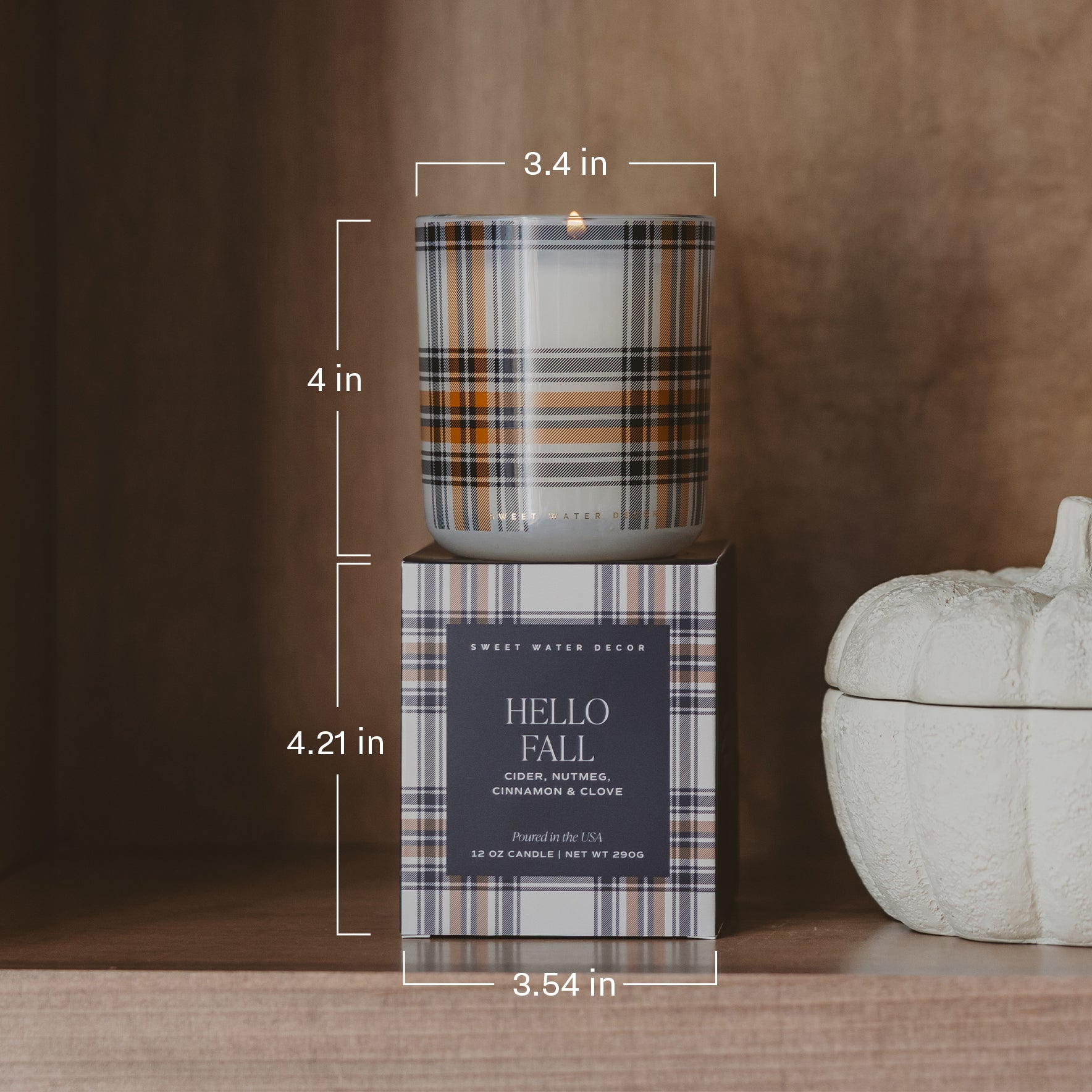 Cozy Season Soy Candle (12oz Boxed Amber Tinted Glass Jar)