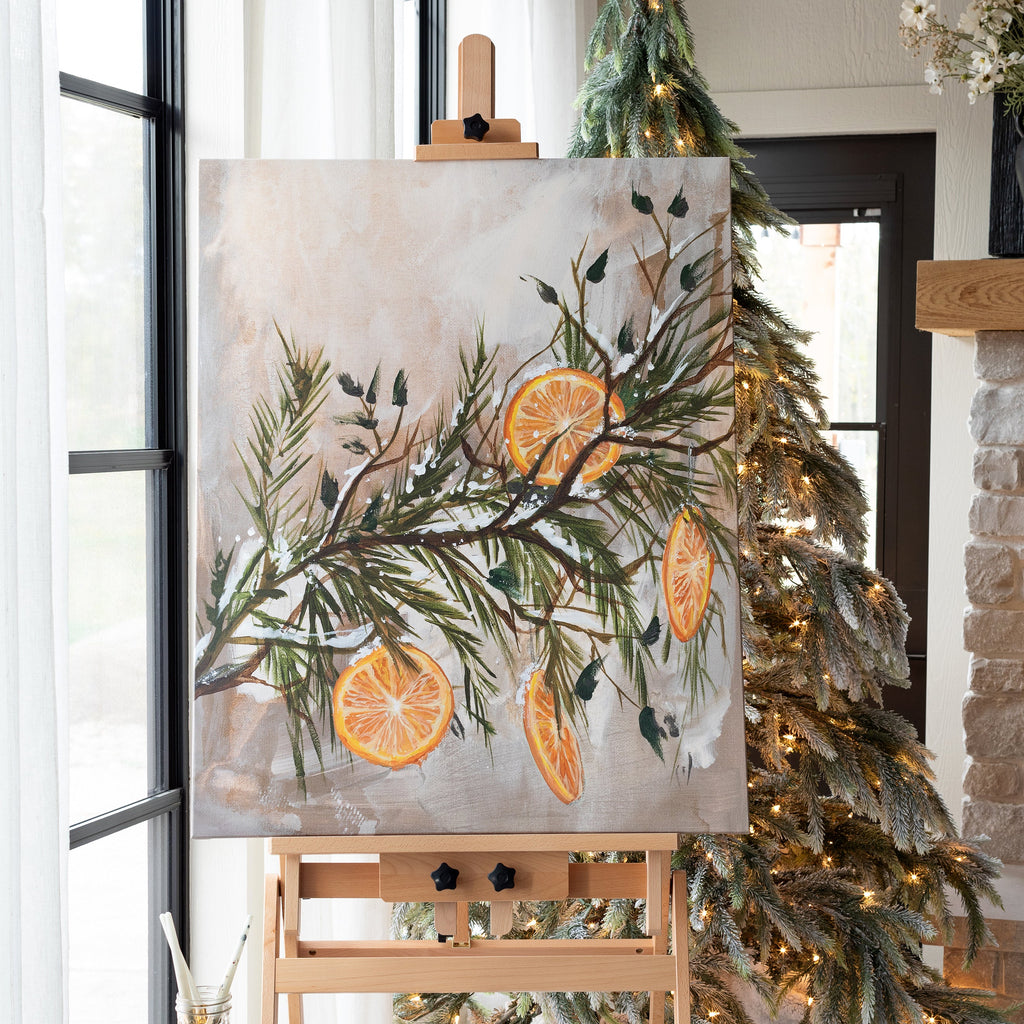 citrus garland canvas