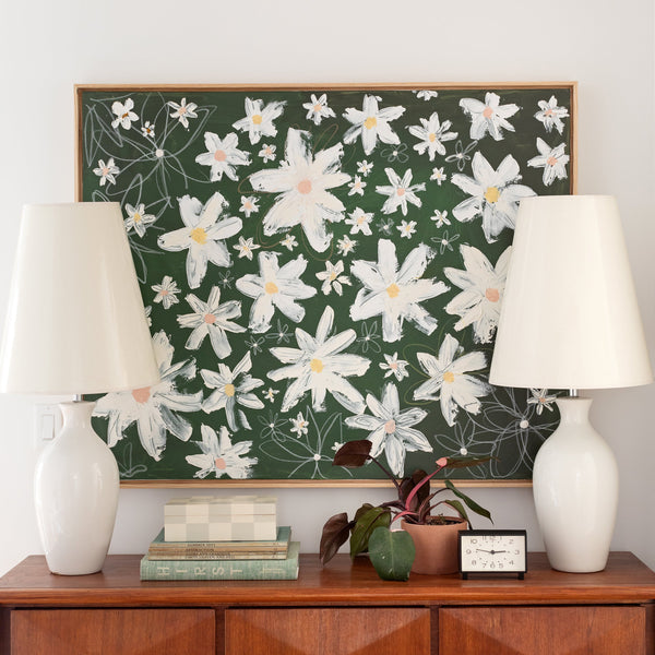 Daisy Party Spring Floral Canvas Wall Art Decor