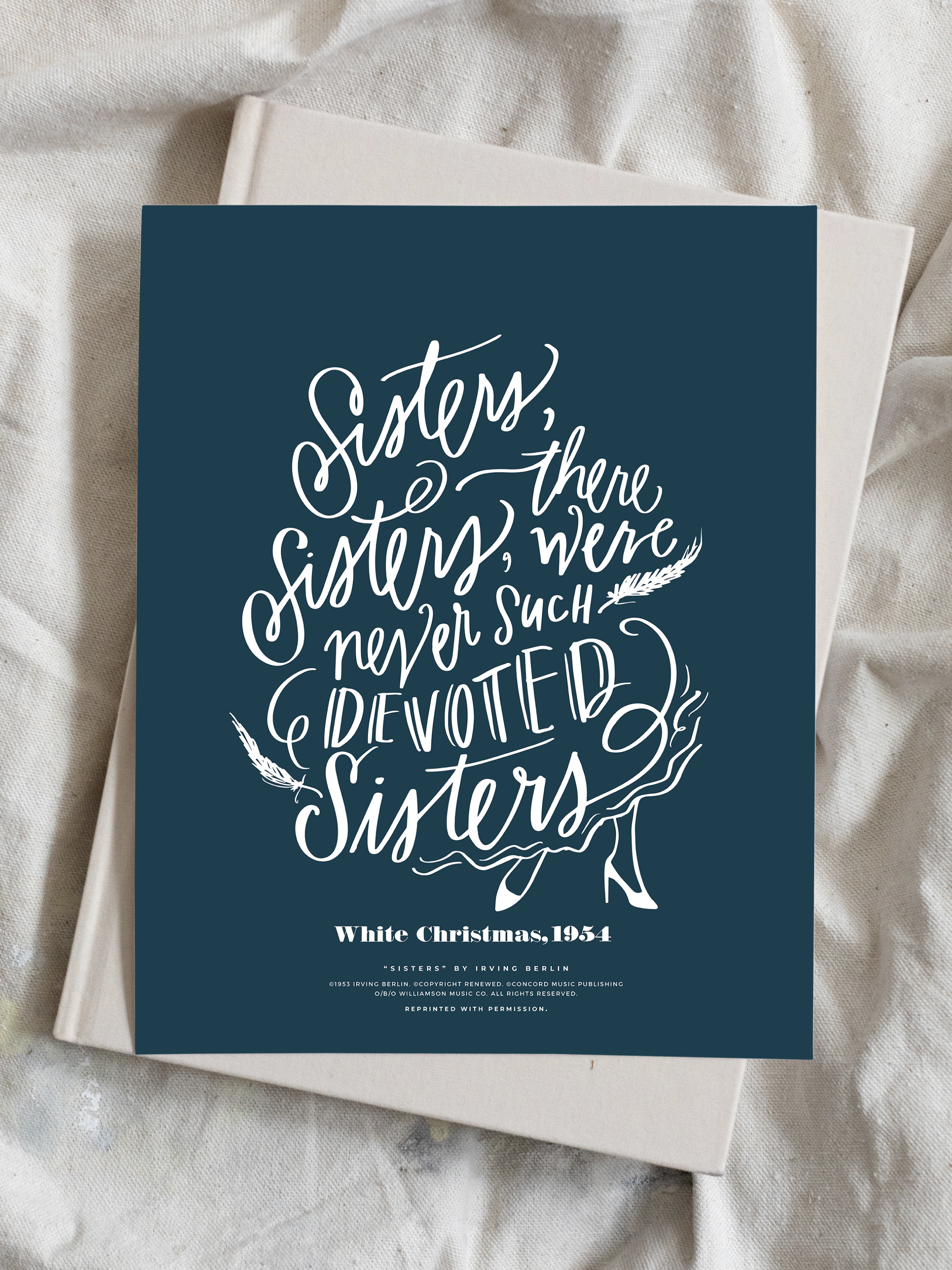 Sisters, Sisters | Interior Navy | Art Print