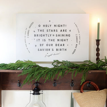 Oh Holy Night (Farmhouse) | Alabaster | Canvas