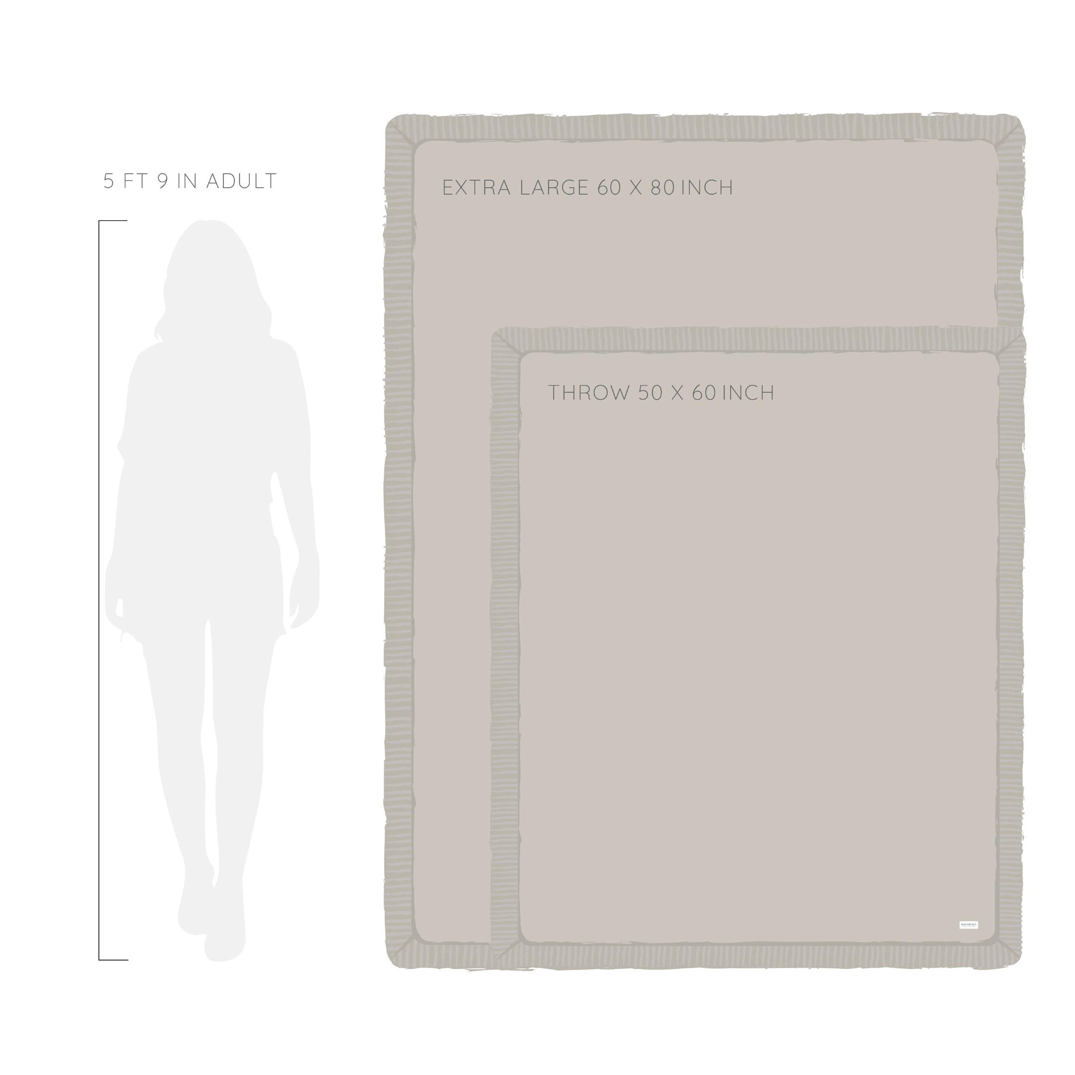 DOUBLE RUCHED FAUX FUR XL BLANKET