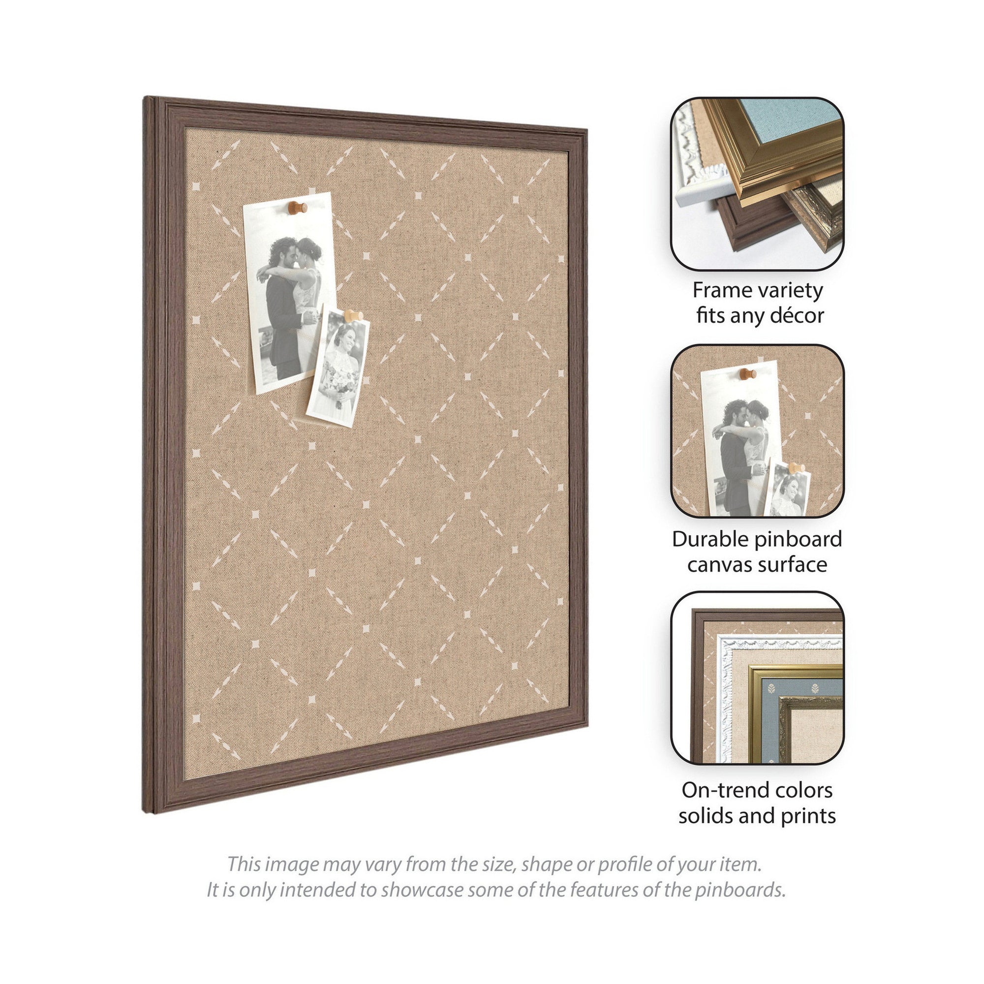 Pinboard Beige Lattice Pattern