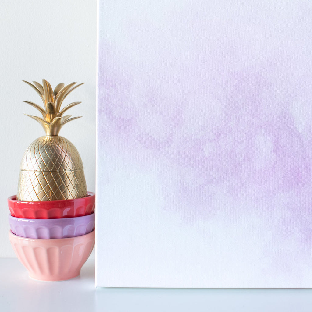 details of lavender cloud unframed canvas, size 16 x 20