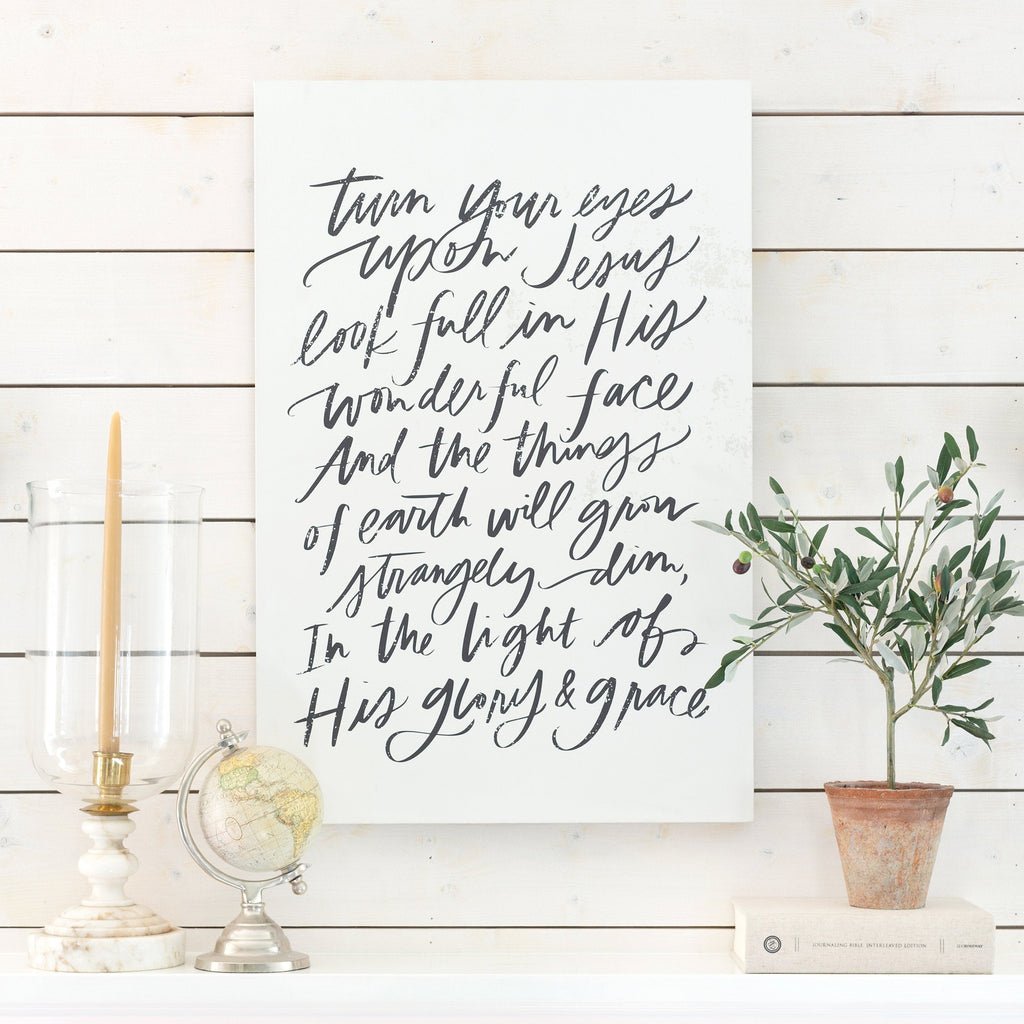 turn your eyes upon jesus canvas