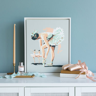 Minty Ballerina Paint By Number | Canvas