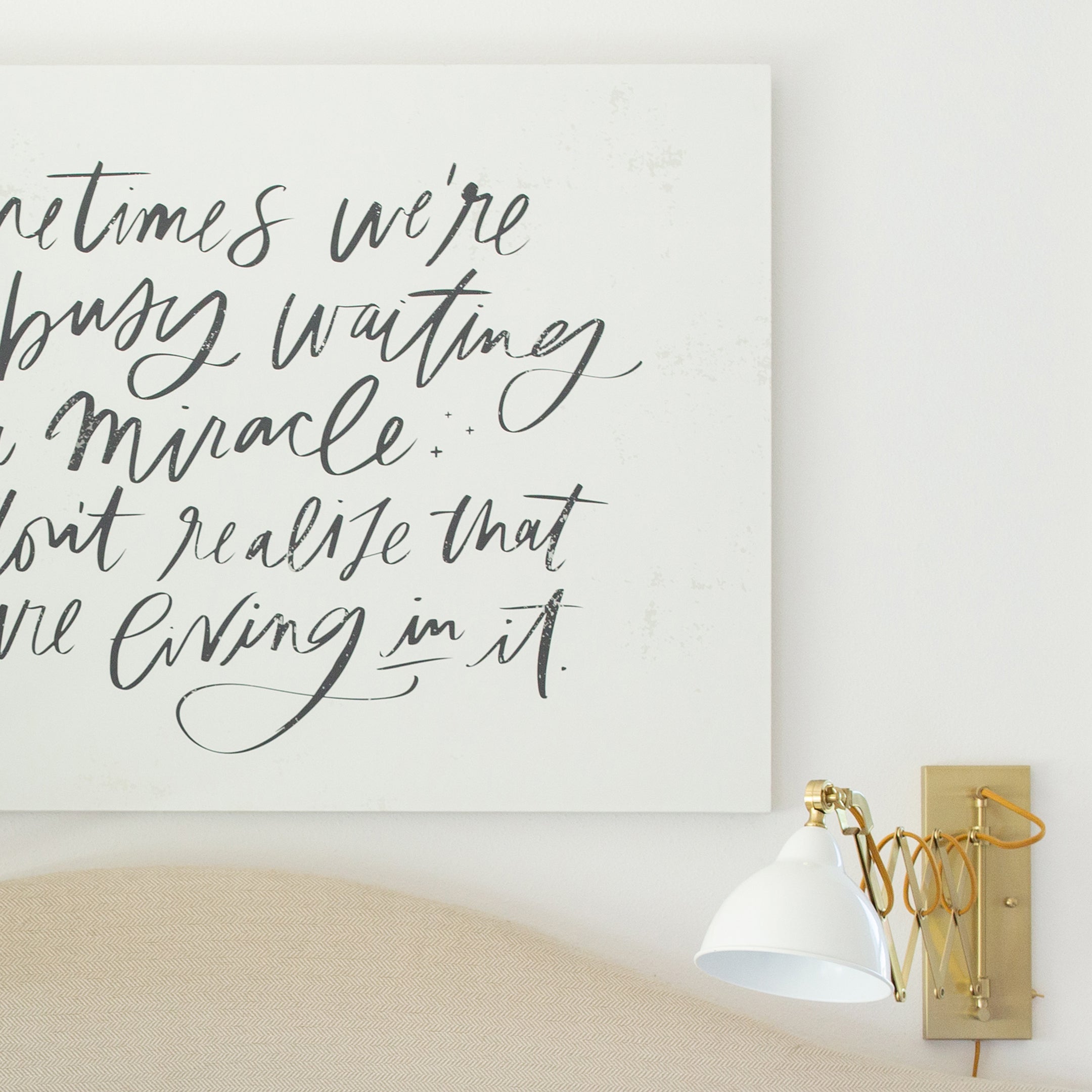 Living in the Miracle | Alabaster | Canvas