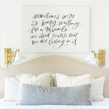 Living in the Miracle | Alabaster | Canvas