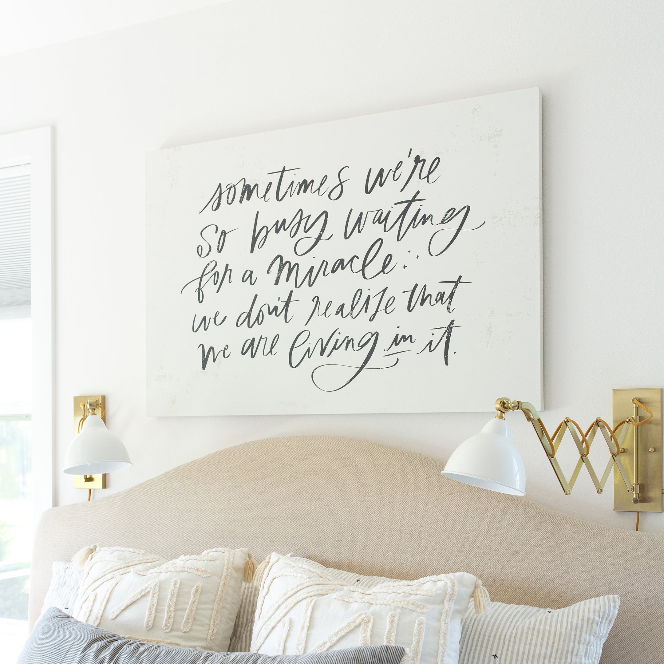Living in the Miracle | Alabaster | Canvas