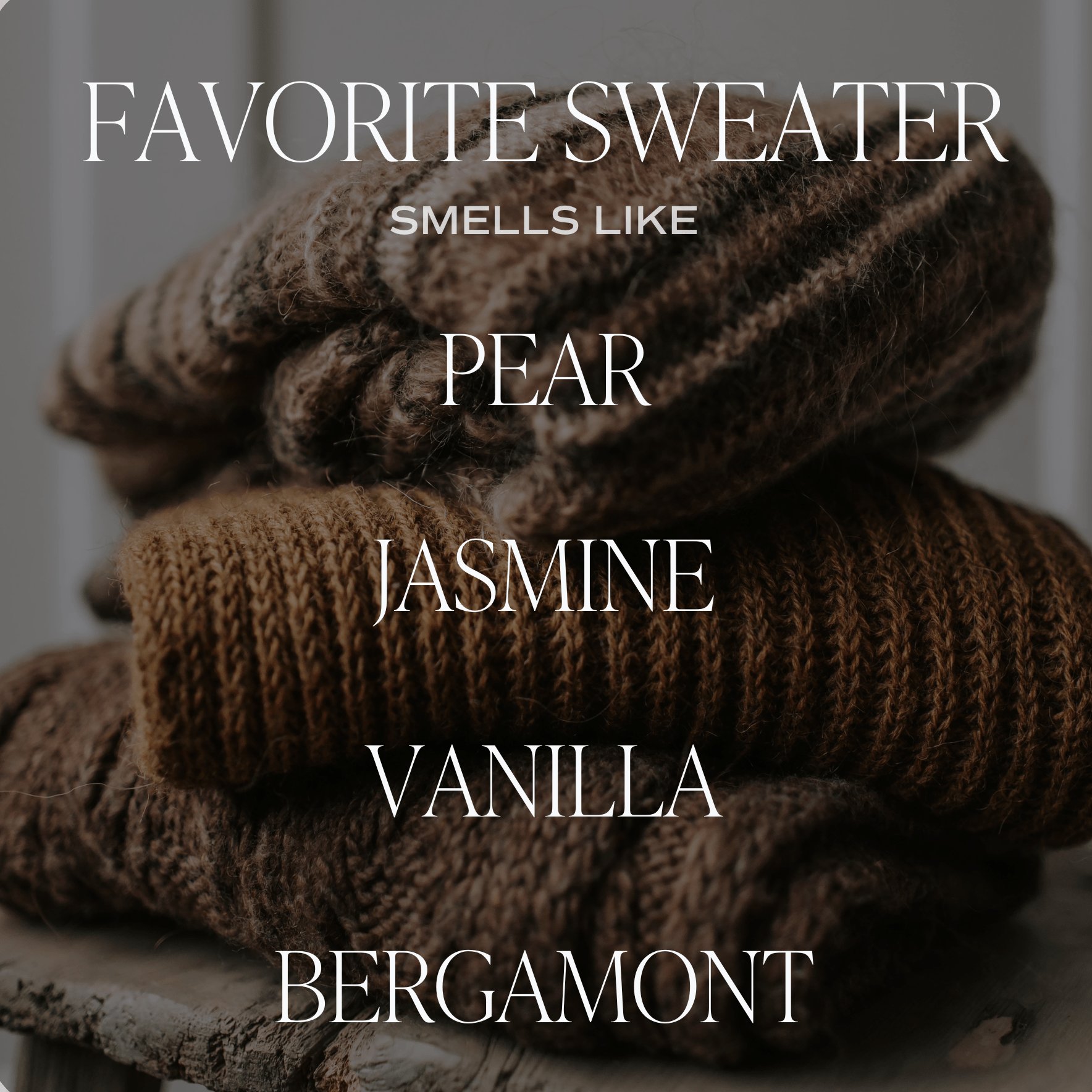 Favorite Sweater Soy Candle (15oz Tan Matte Jar)