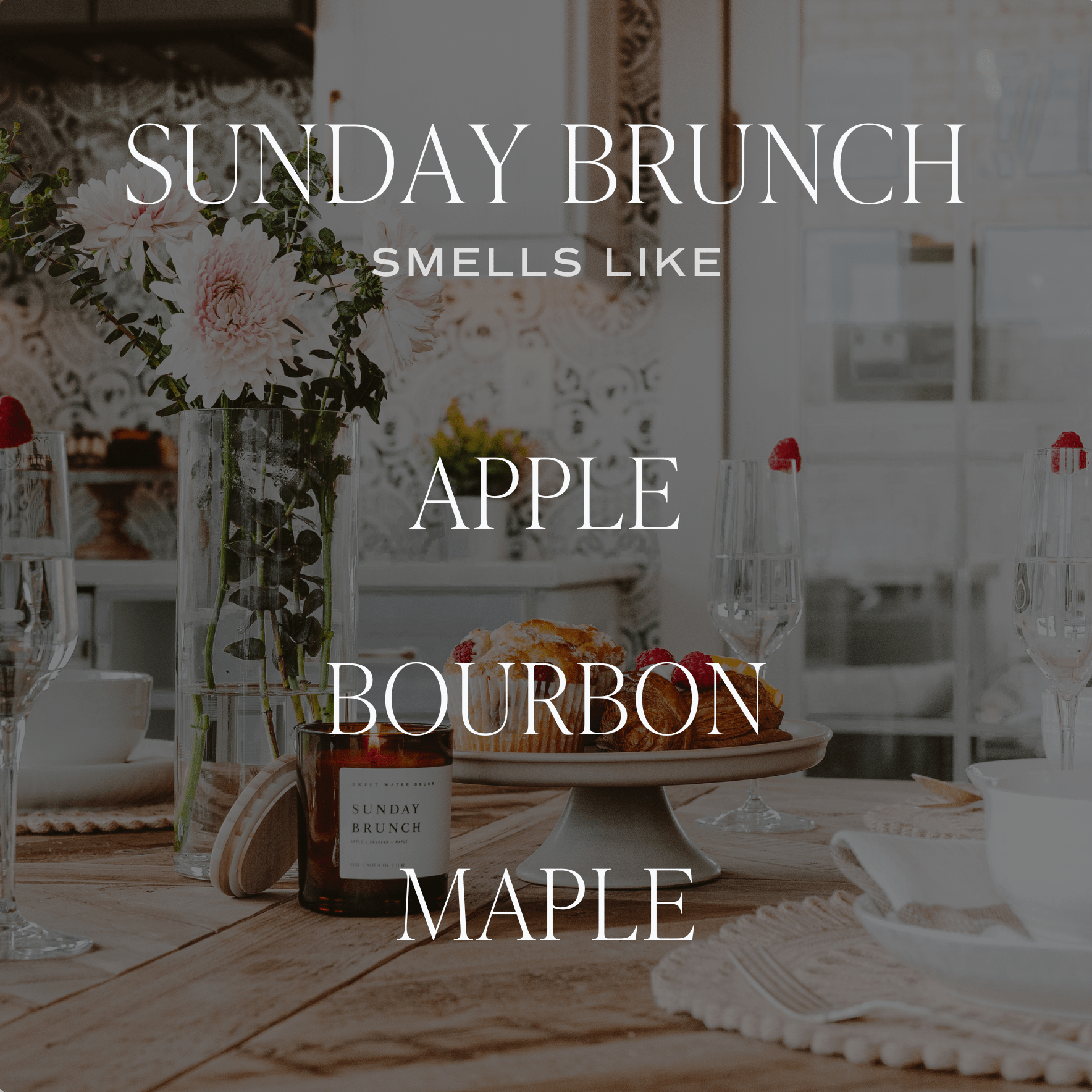 Sunday Brunch Soy Candle (12oz Tinted Glass Jar)