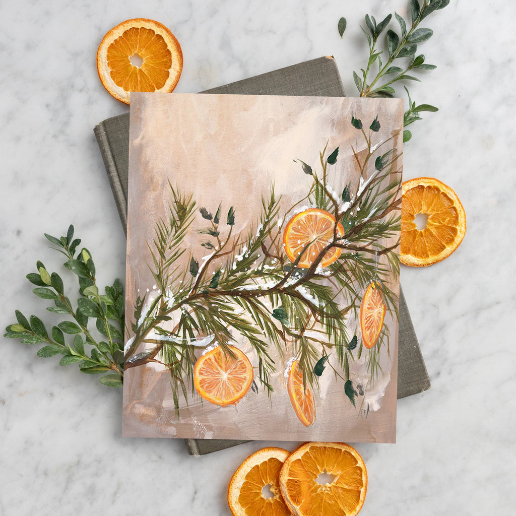 art print of citrus garland, size 8 x 10