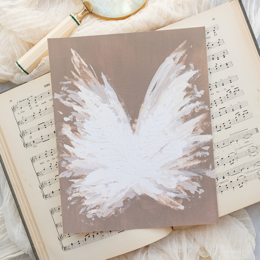 art print of angel wings, size 8 x 10