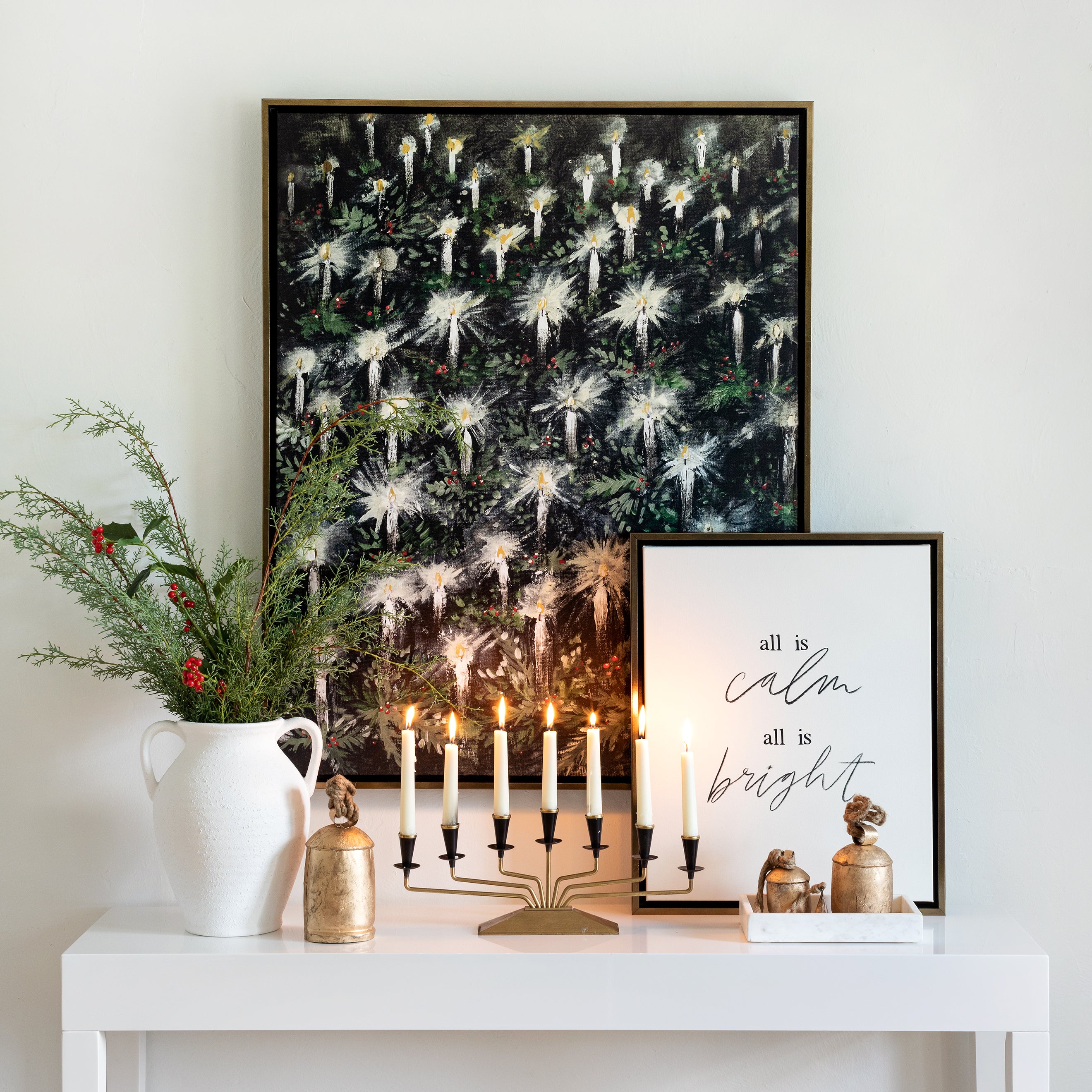 All is calm, all is bright | Alabaster | Canvas