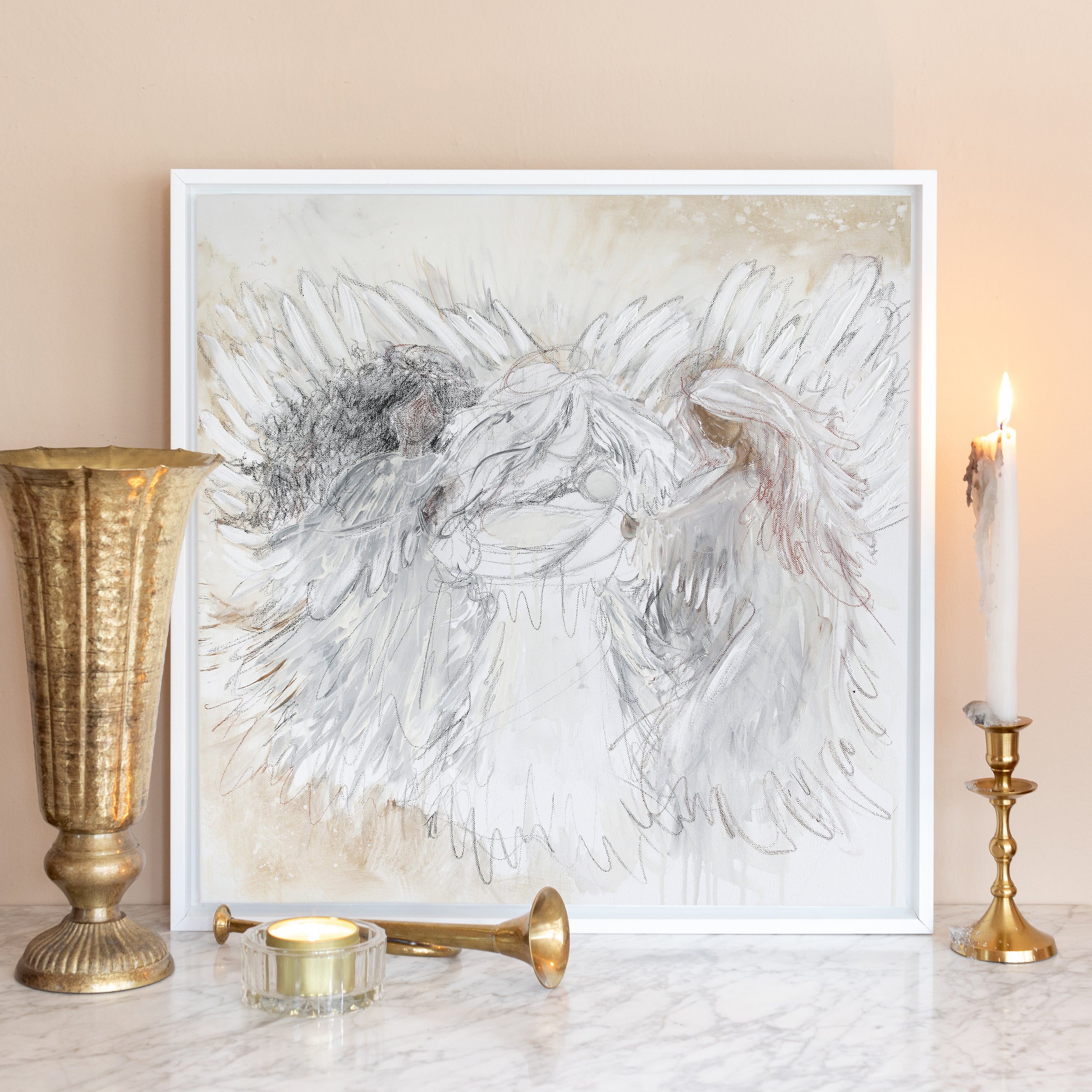 Heavenly Welcome Canvas Wall Art . Square