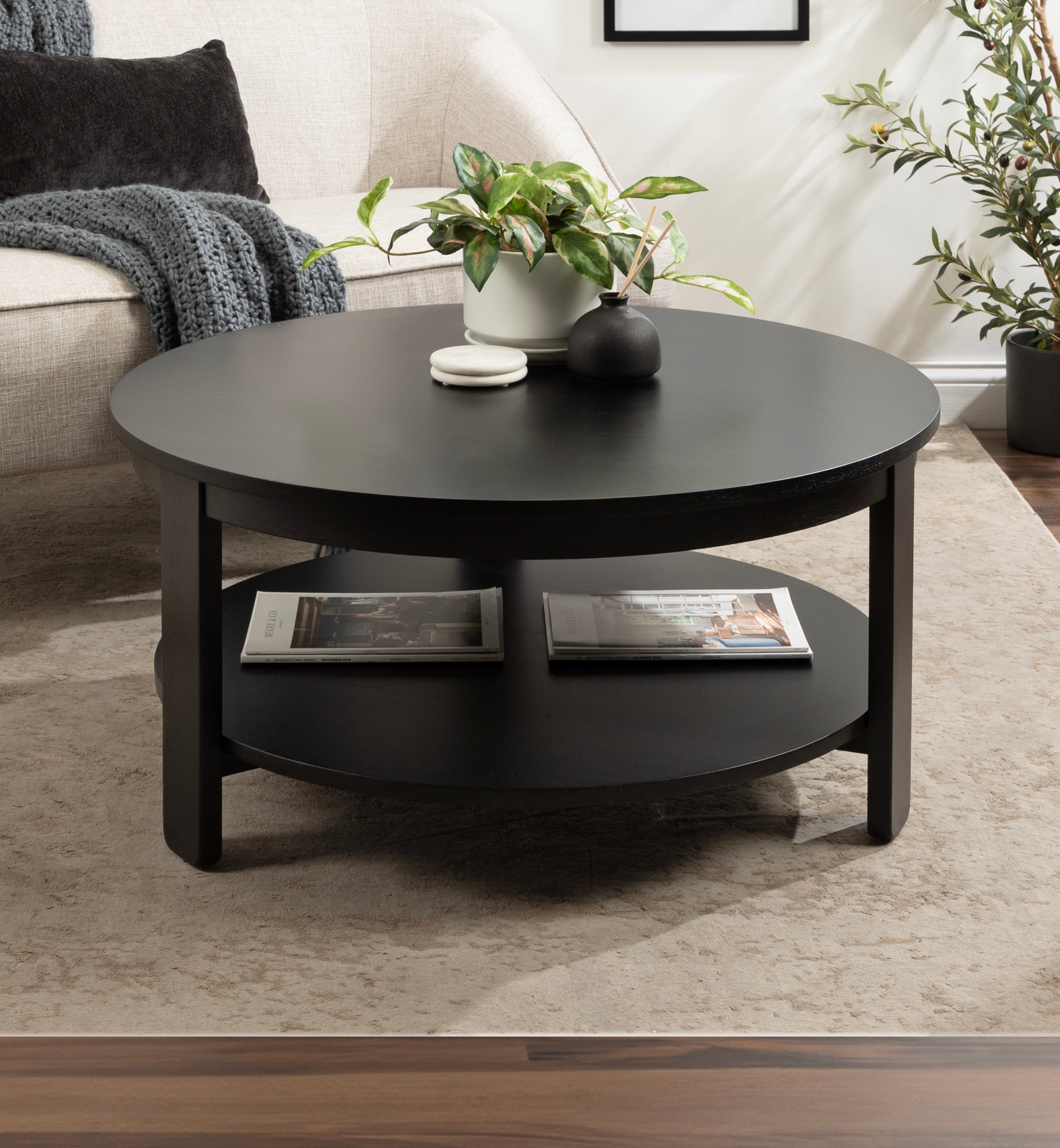 Foxford Round Wood Coffee Table