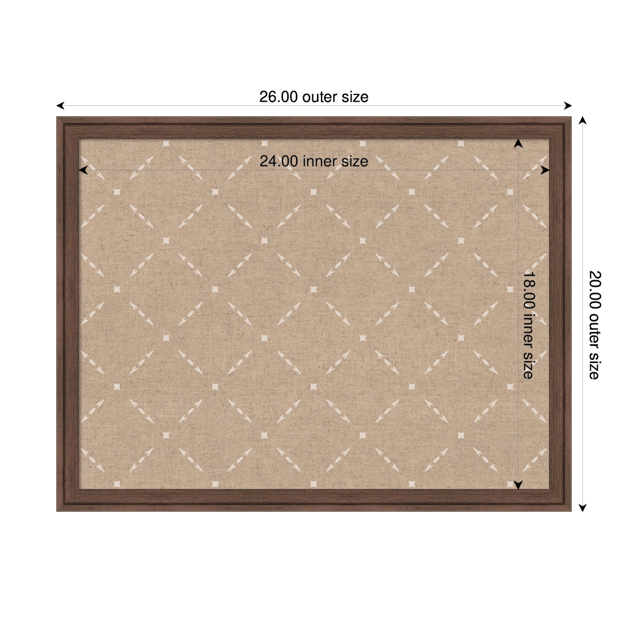 Pinboard Beige Lattice Pattern