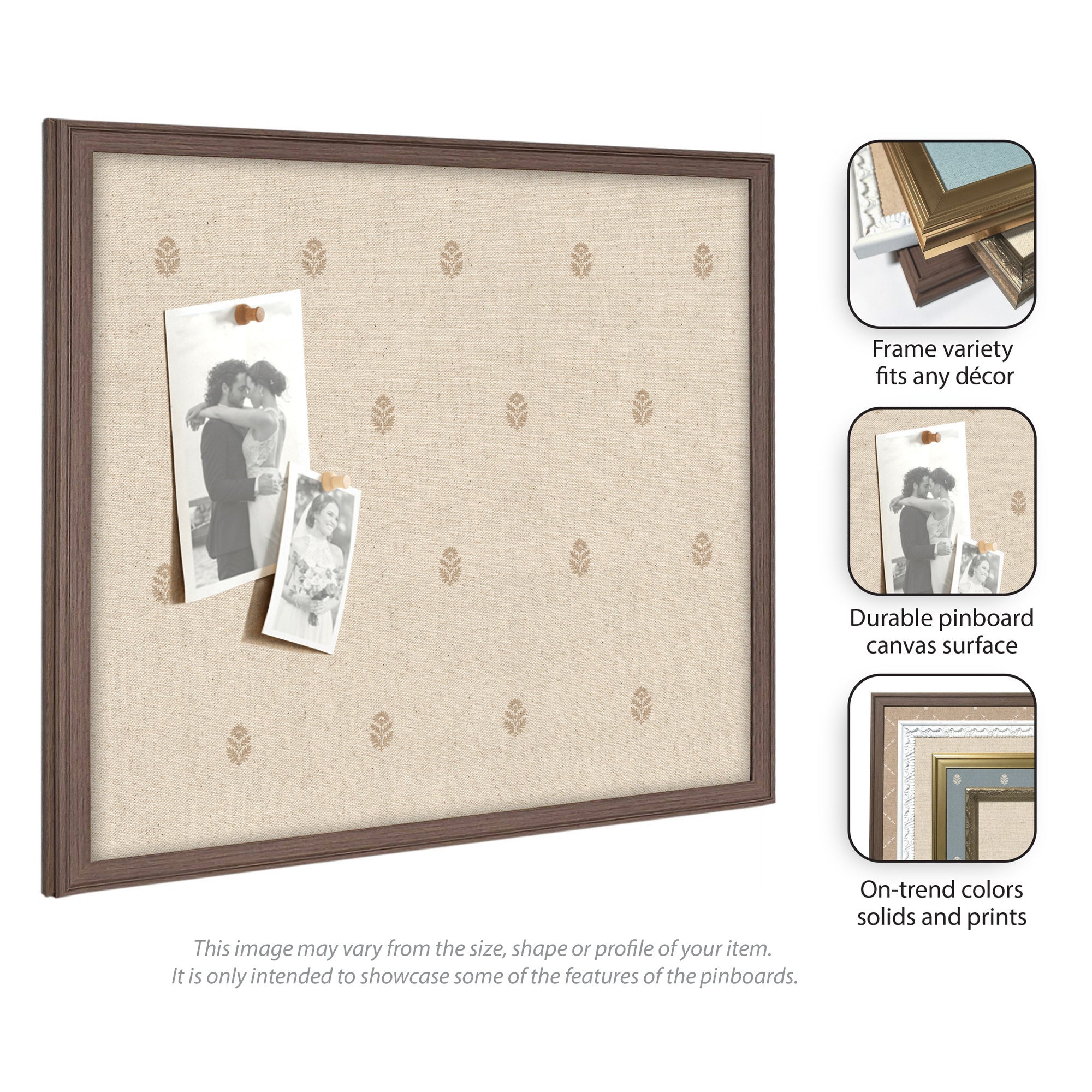 Pinboard Beige Botanical Block Print