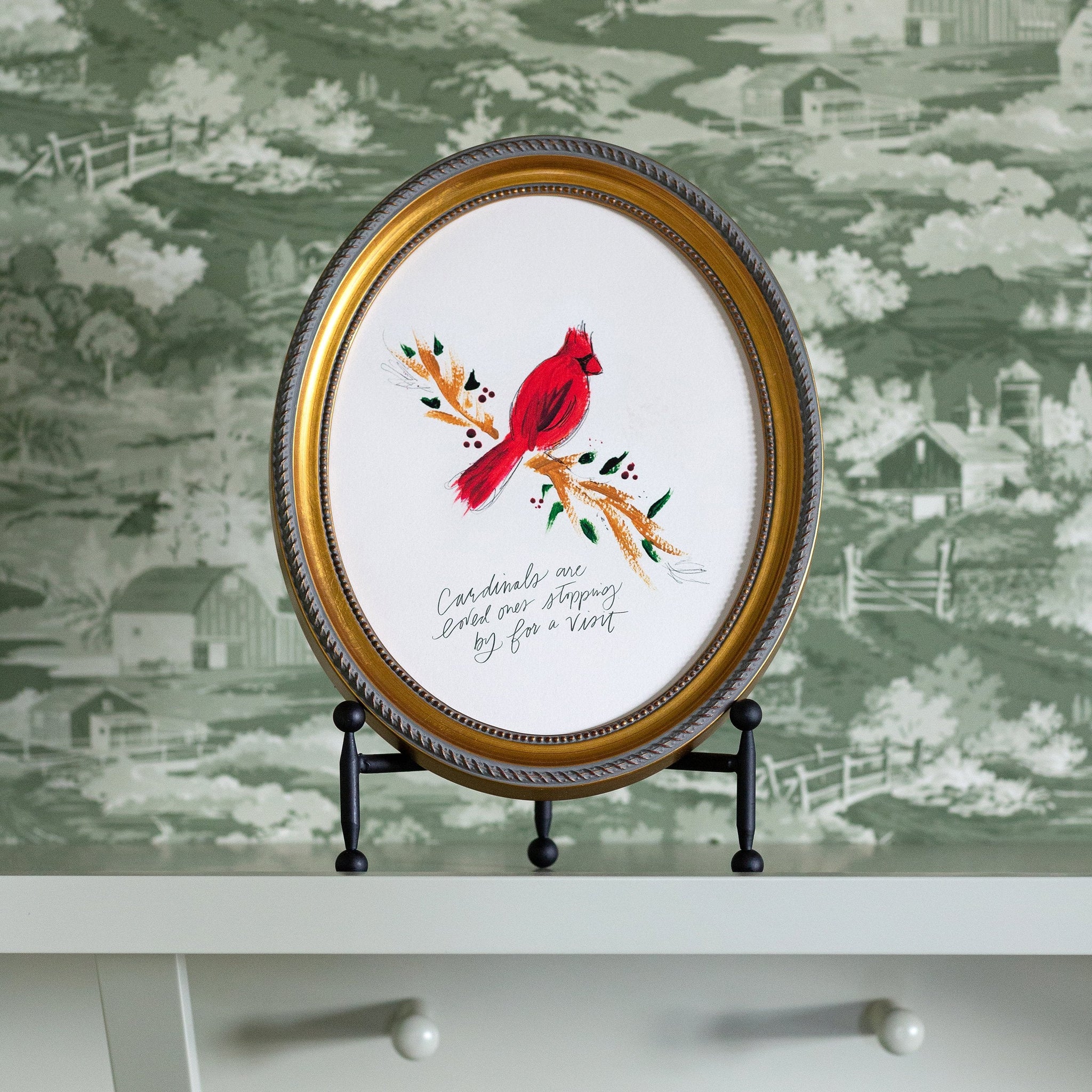 Cardinals Remind Us Luxe Art Print