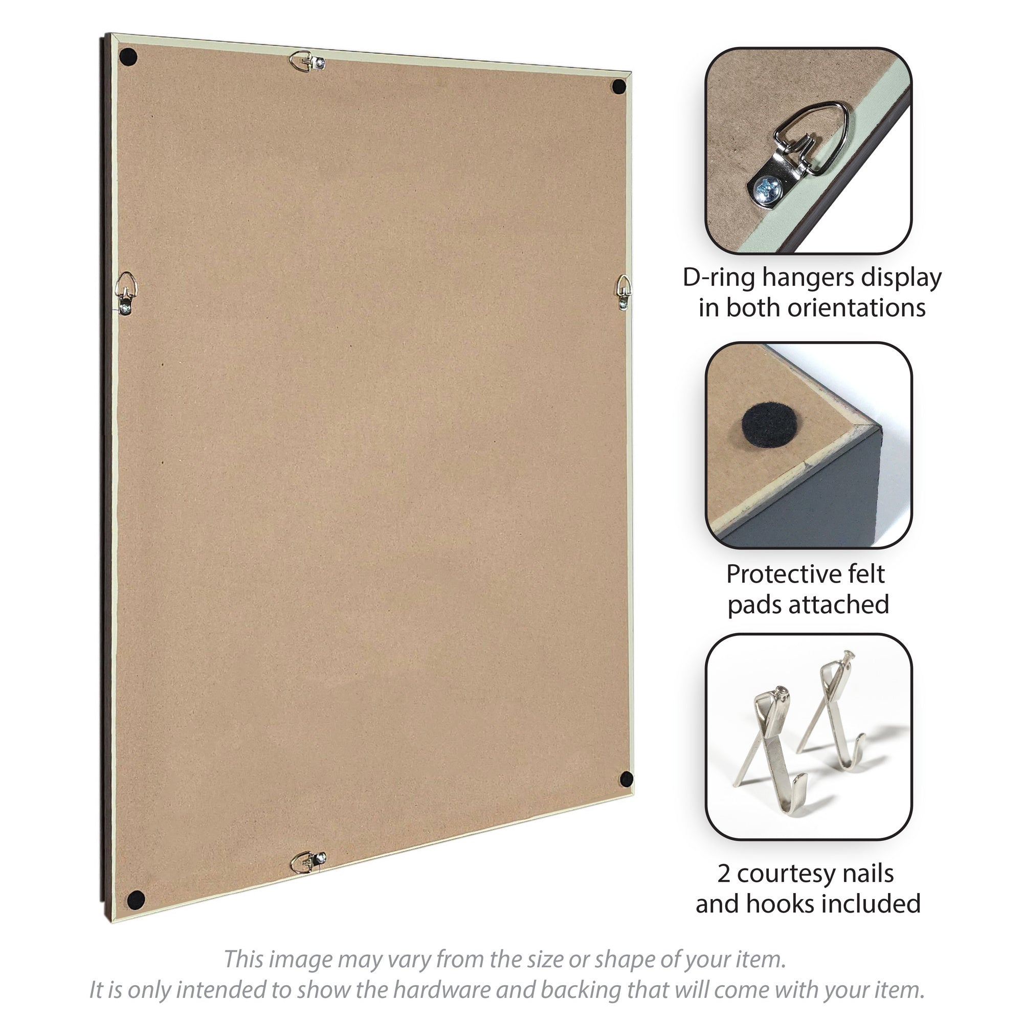 Framed Fabric Pinboard Linen Guest Check Wall Organization