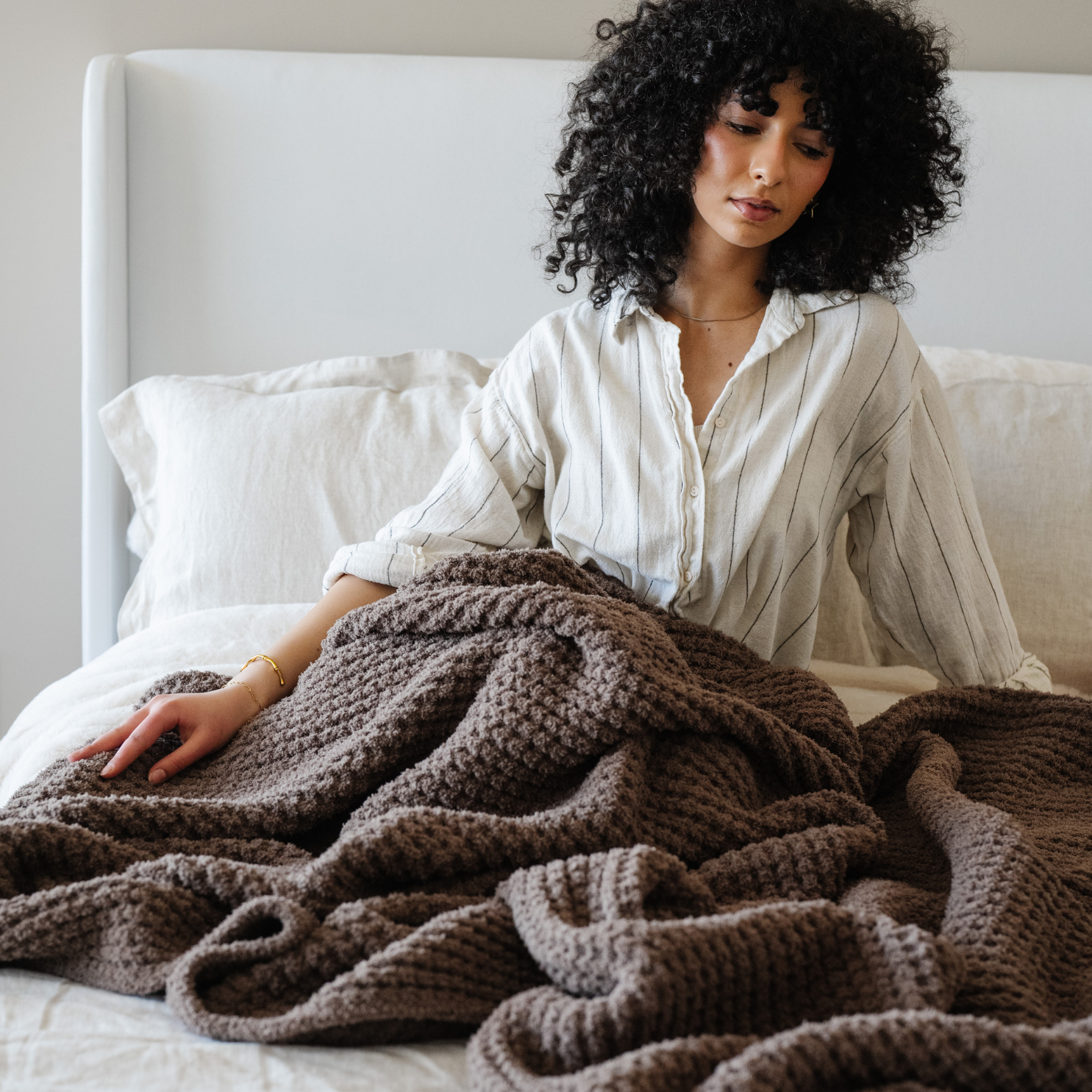 WAFFLE KNIT XL THROW BLANKET