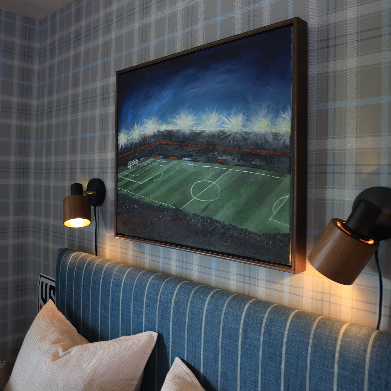 Soccer Under The Lights Canvas Wall Art