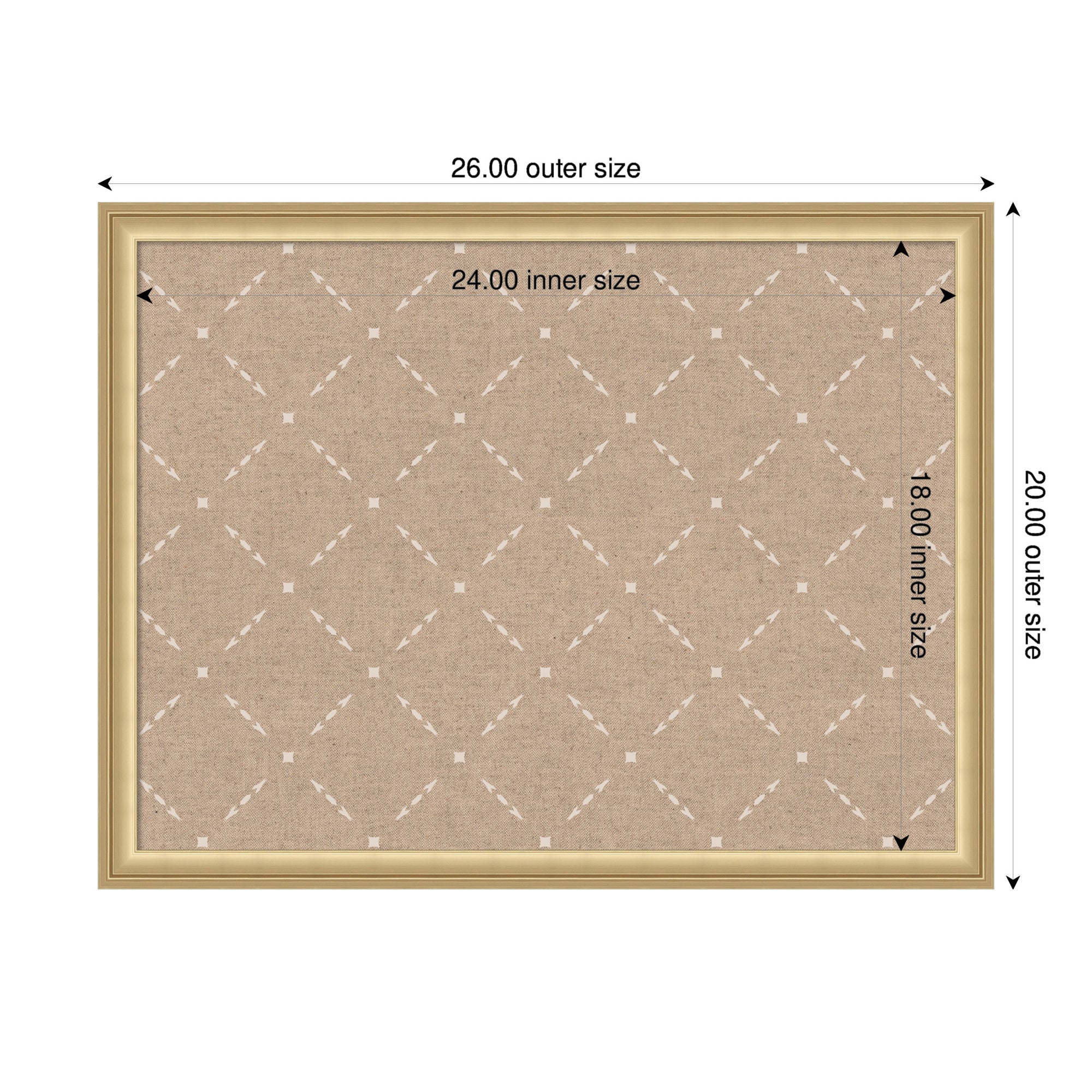 Pinboard Beige Lattice Pattern