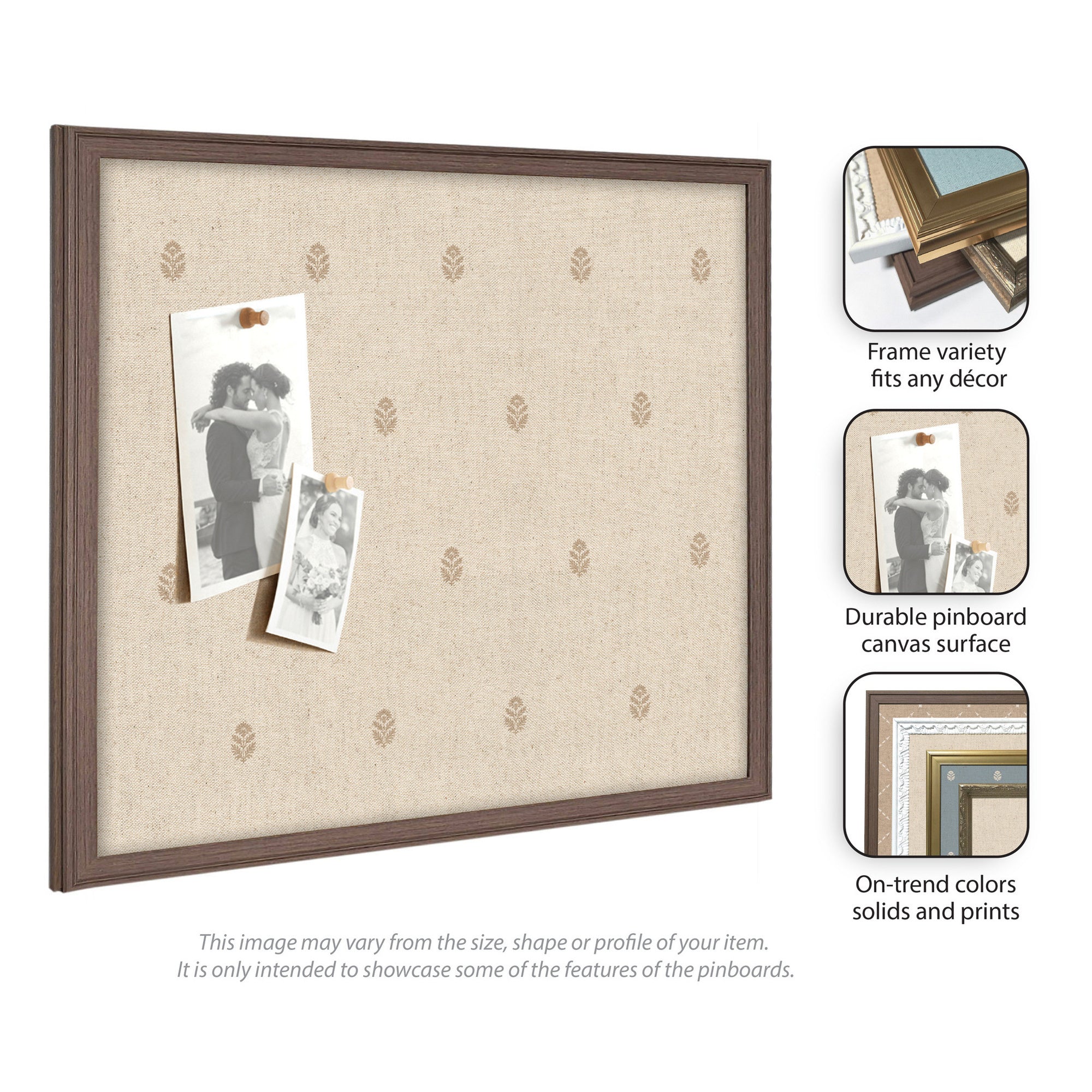 Pinboard Beige Botanical Block Print