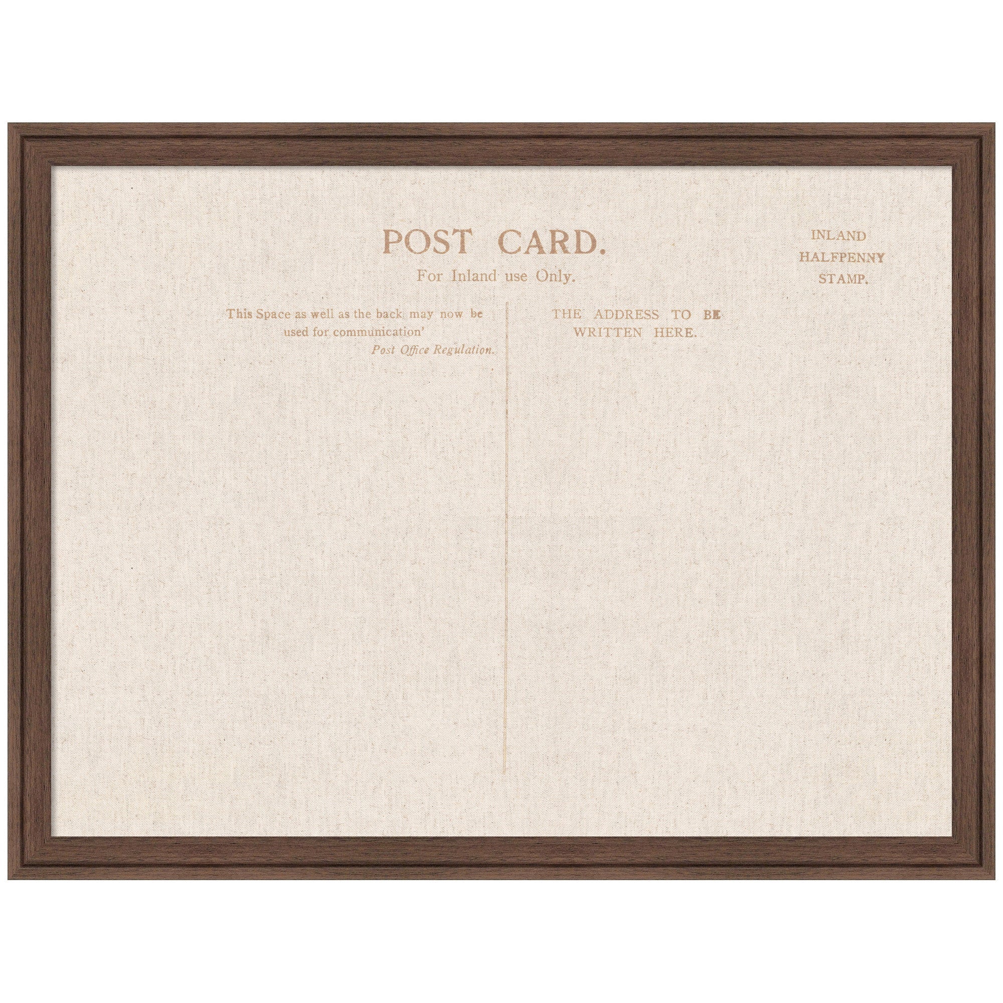 Framed Fabric Pinboard Linen Vintage Post Card Wall Organization