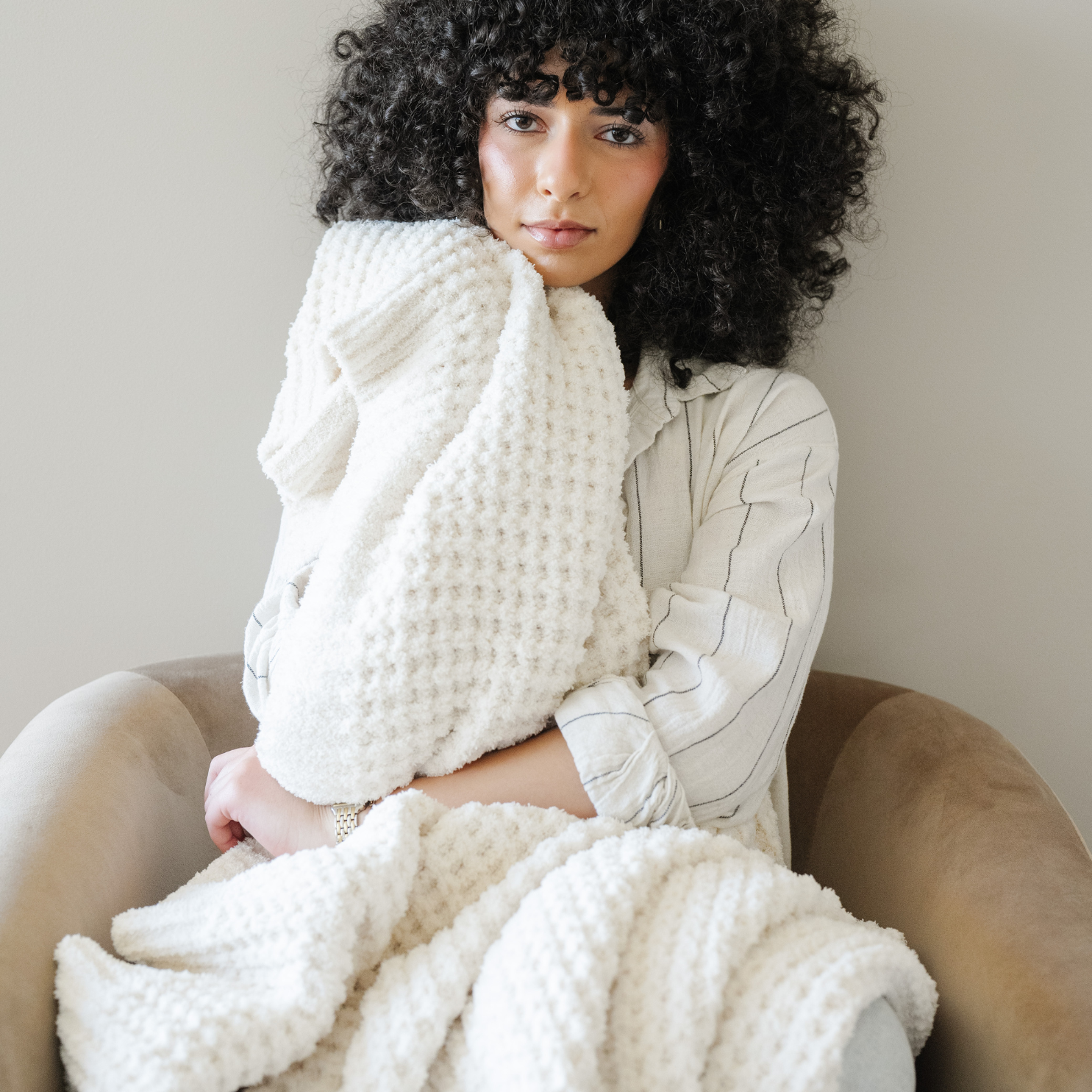 WAFFLE KNIT XL THROW BLANKET