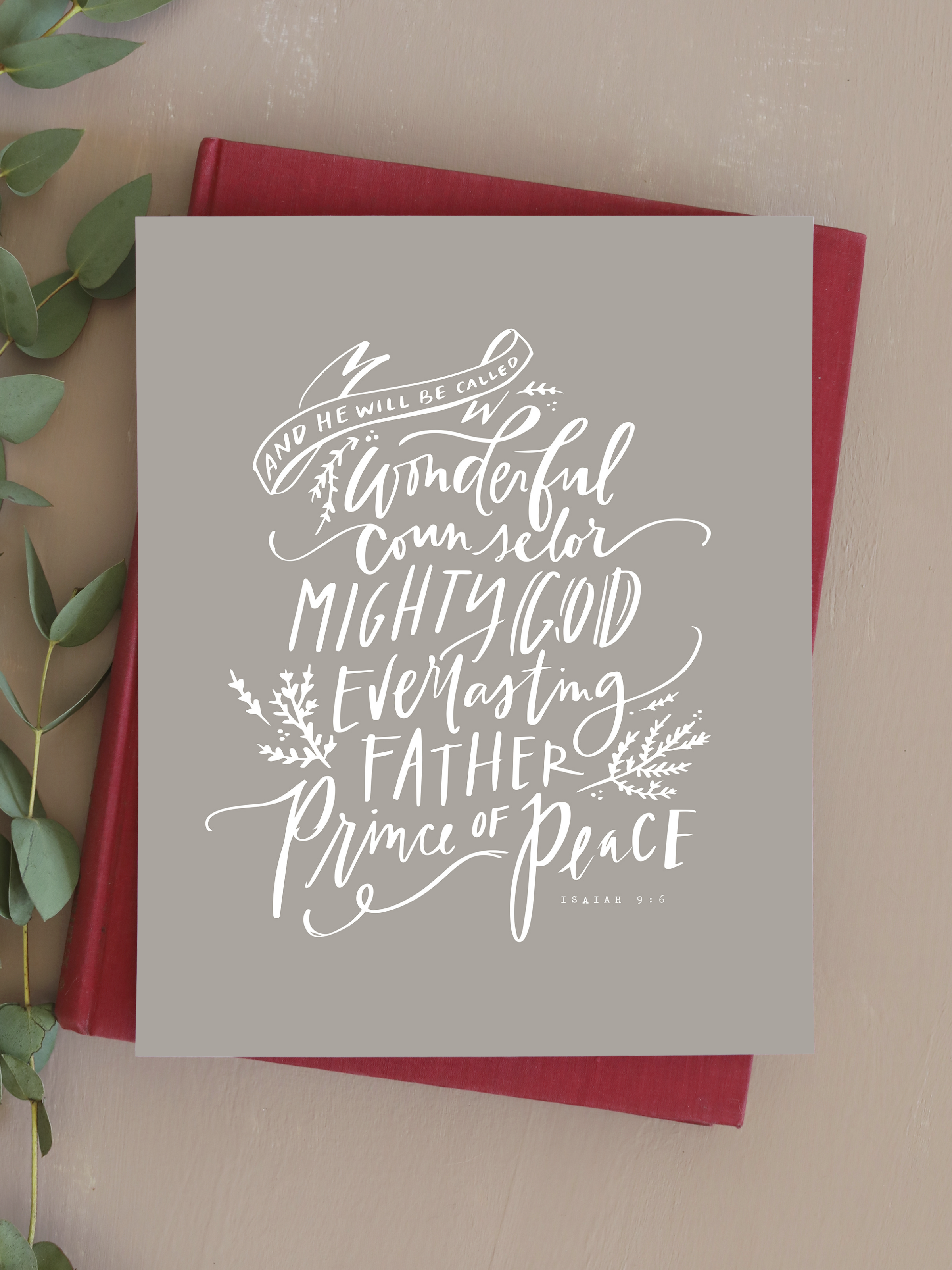 Wonderful Counselor | Warm Grey | Canvas