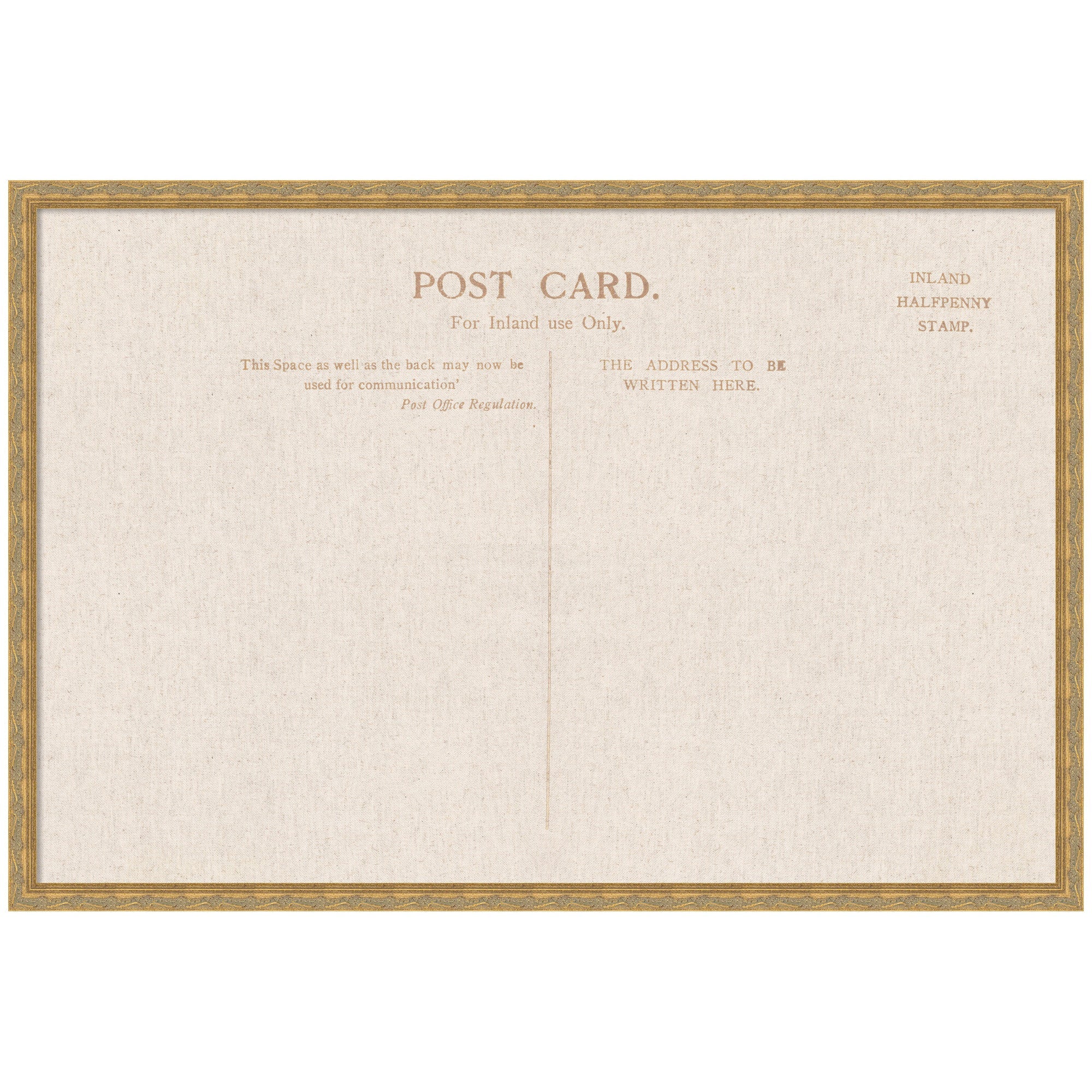 Framed Fabric Pinboard Linen Vintage Post Card Wall Organization